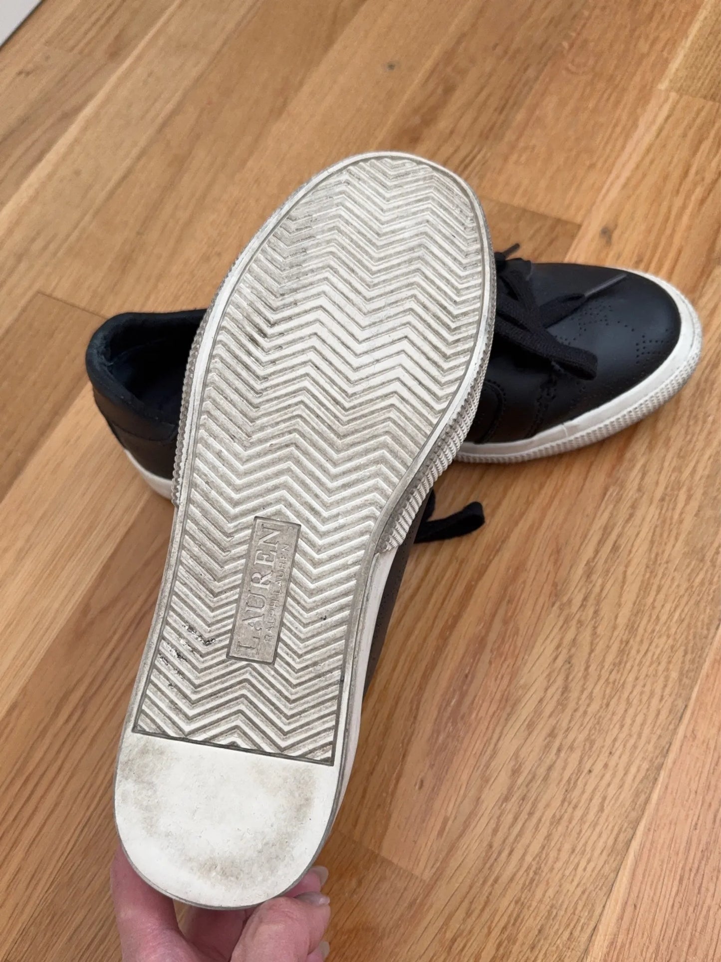 Ralph Lauren-skinnsneakers