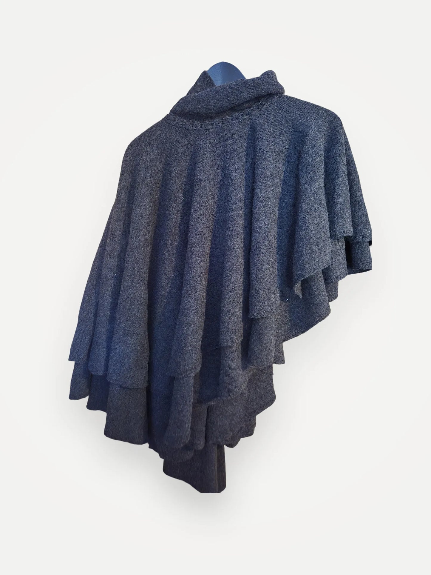 Flowy Knitted Cape Poncho