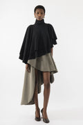 Flowy Knitted Cape Poncho