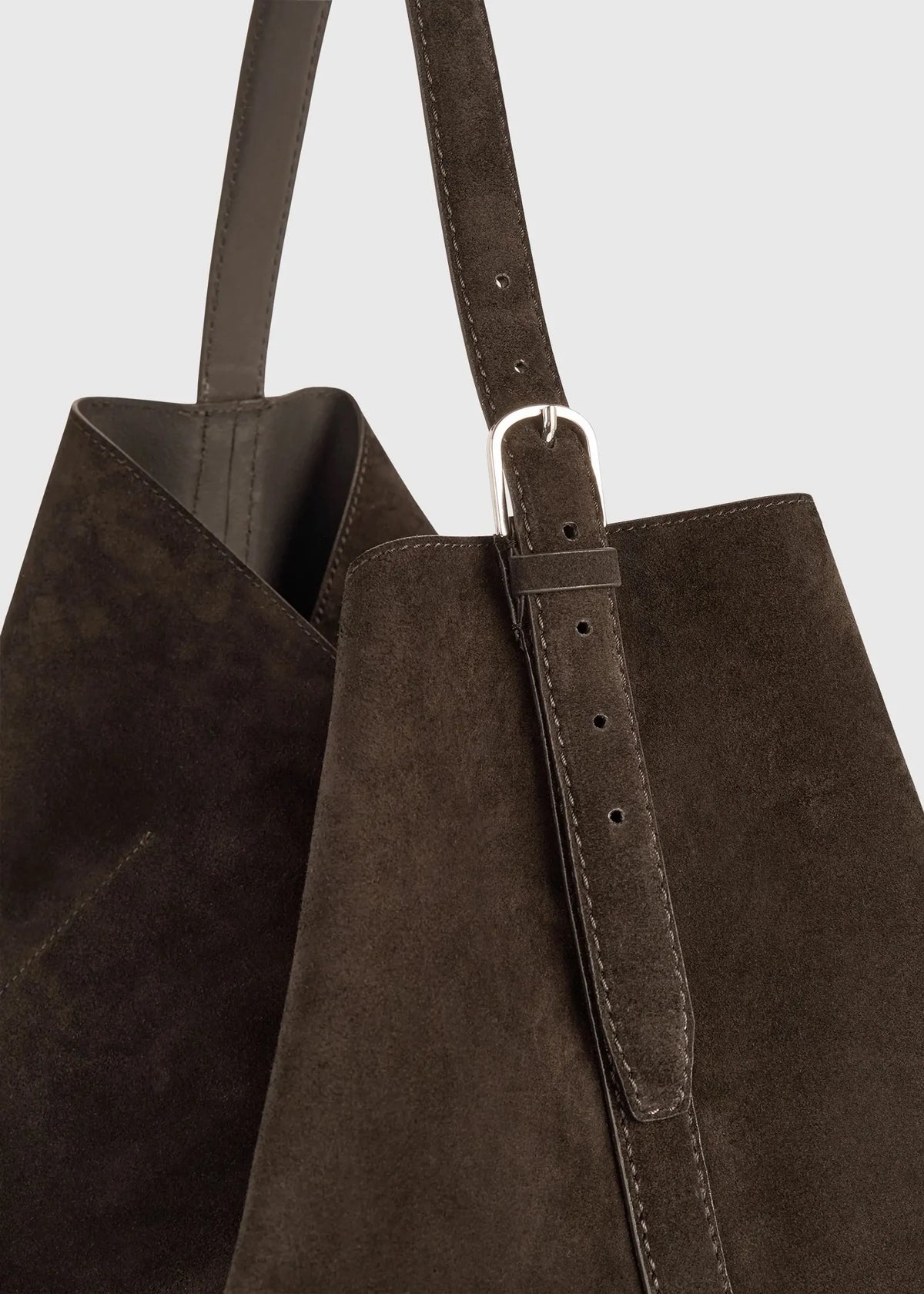Toteme Suede Tote Brown Handbag