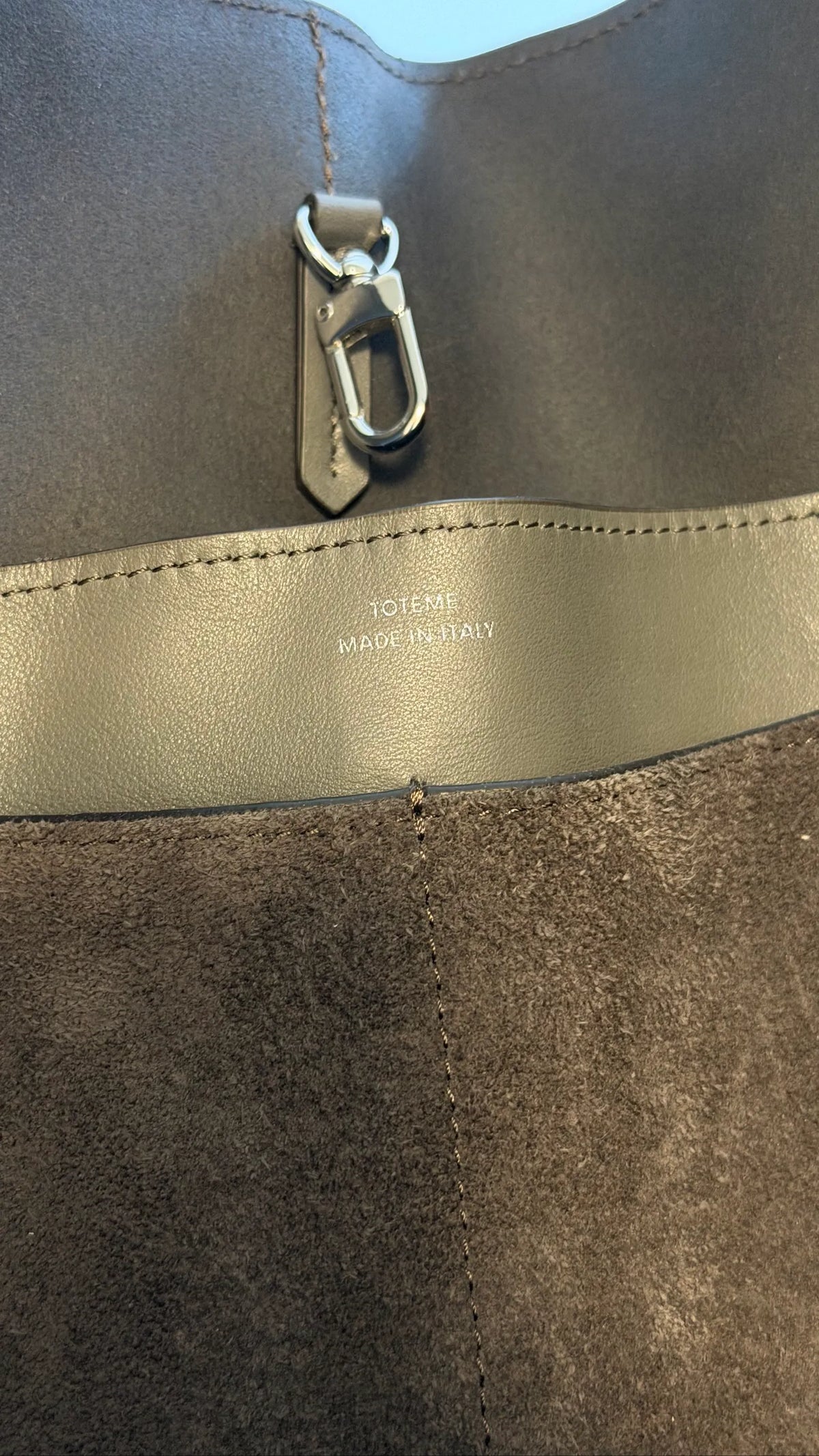 Toteme Suede Tote Brown Handbag