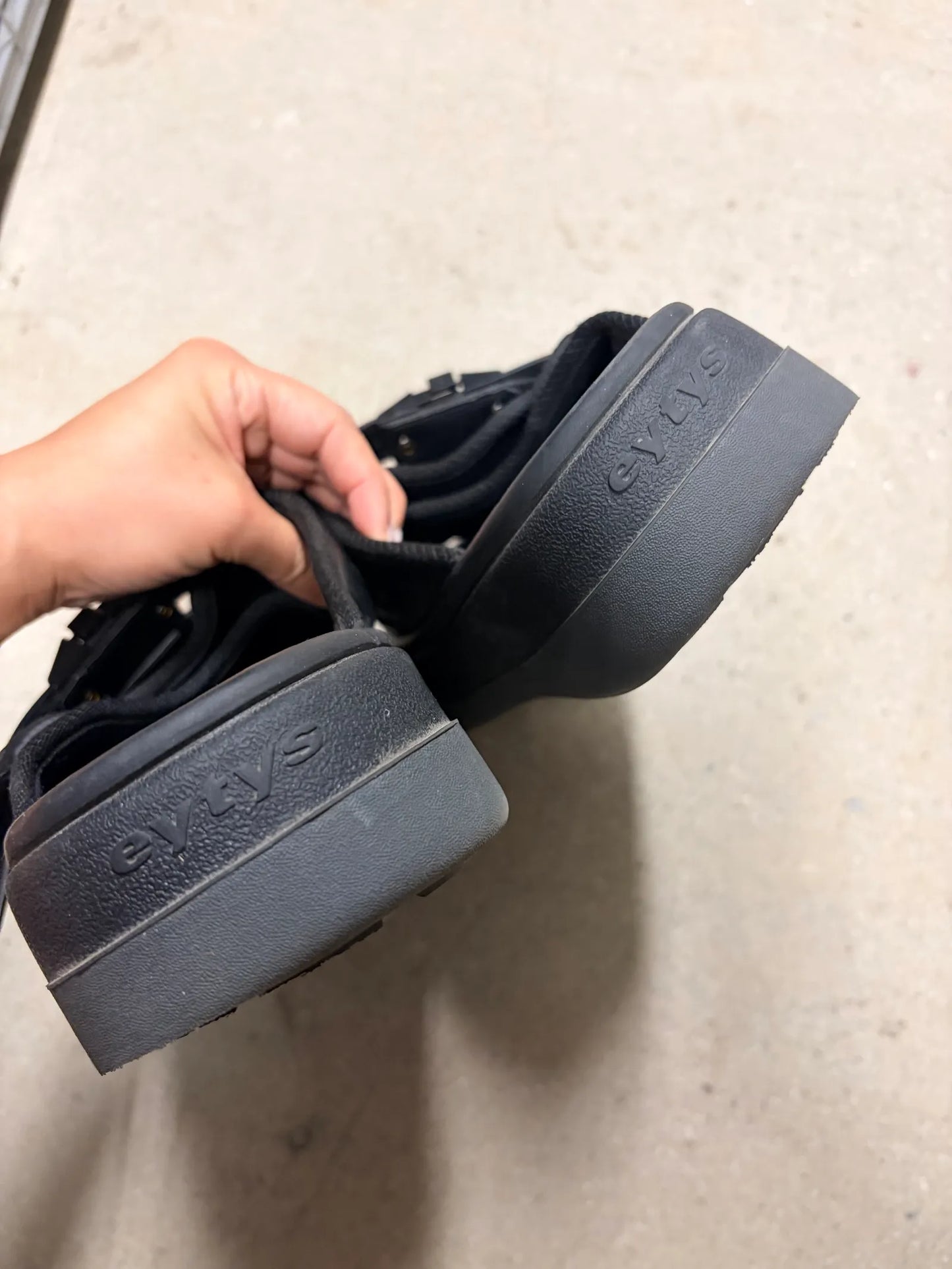 Eytys Capri Neoprene Black-sandaler
