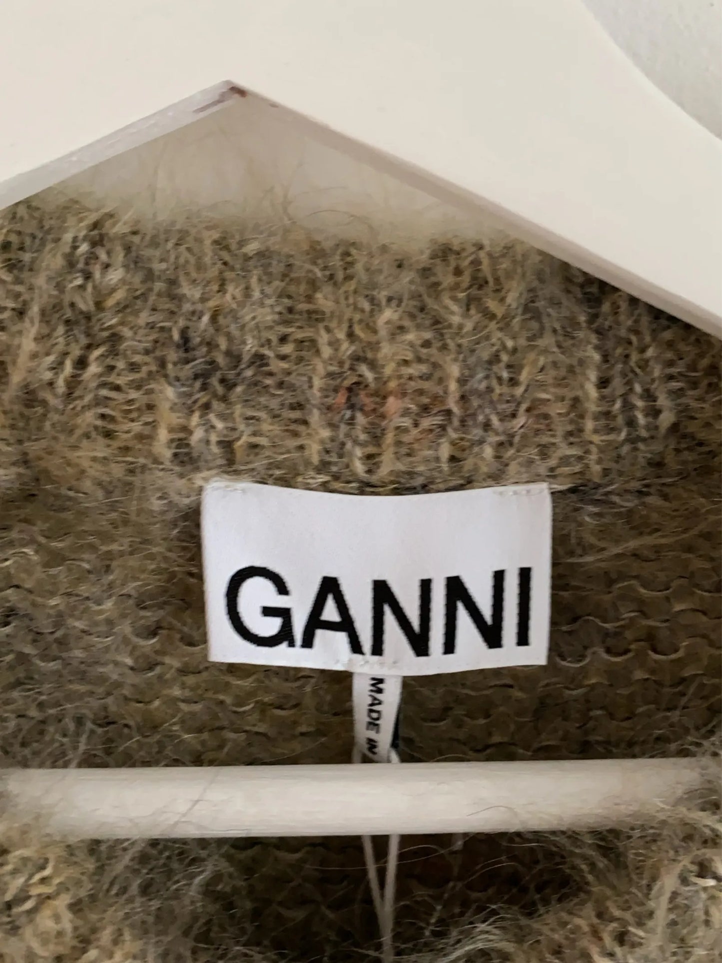 Ganni Brushed Mohair-kofta NWT
