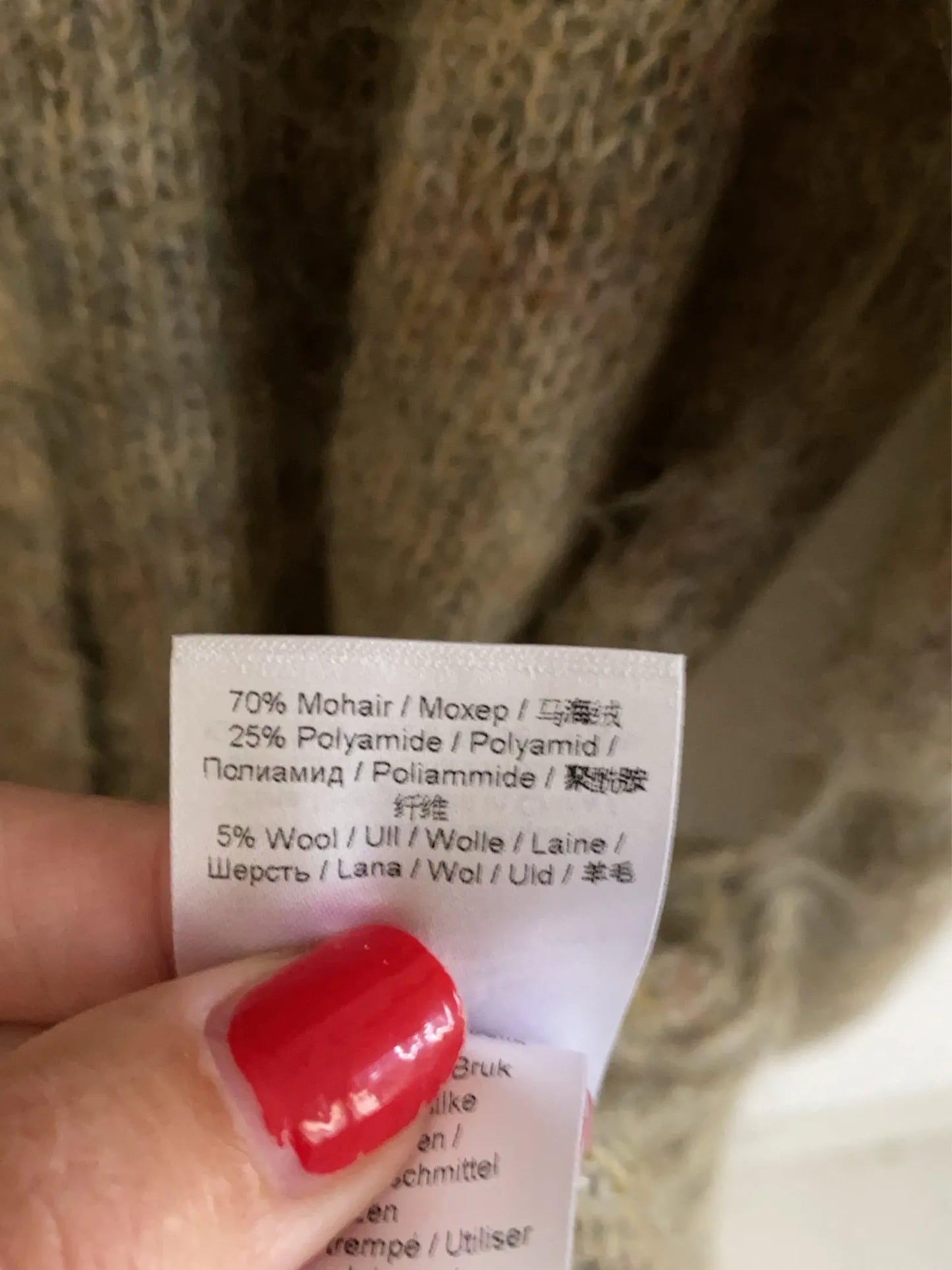 Ganni Brushed Mohair-kofta NWT