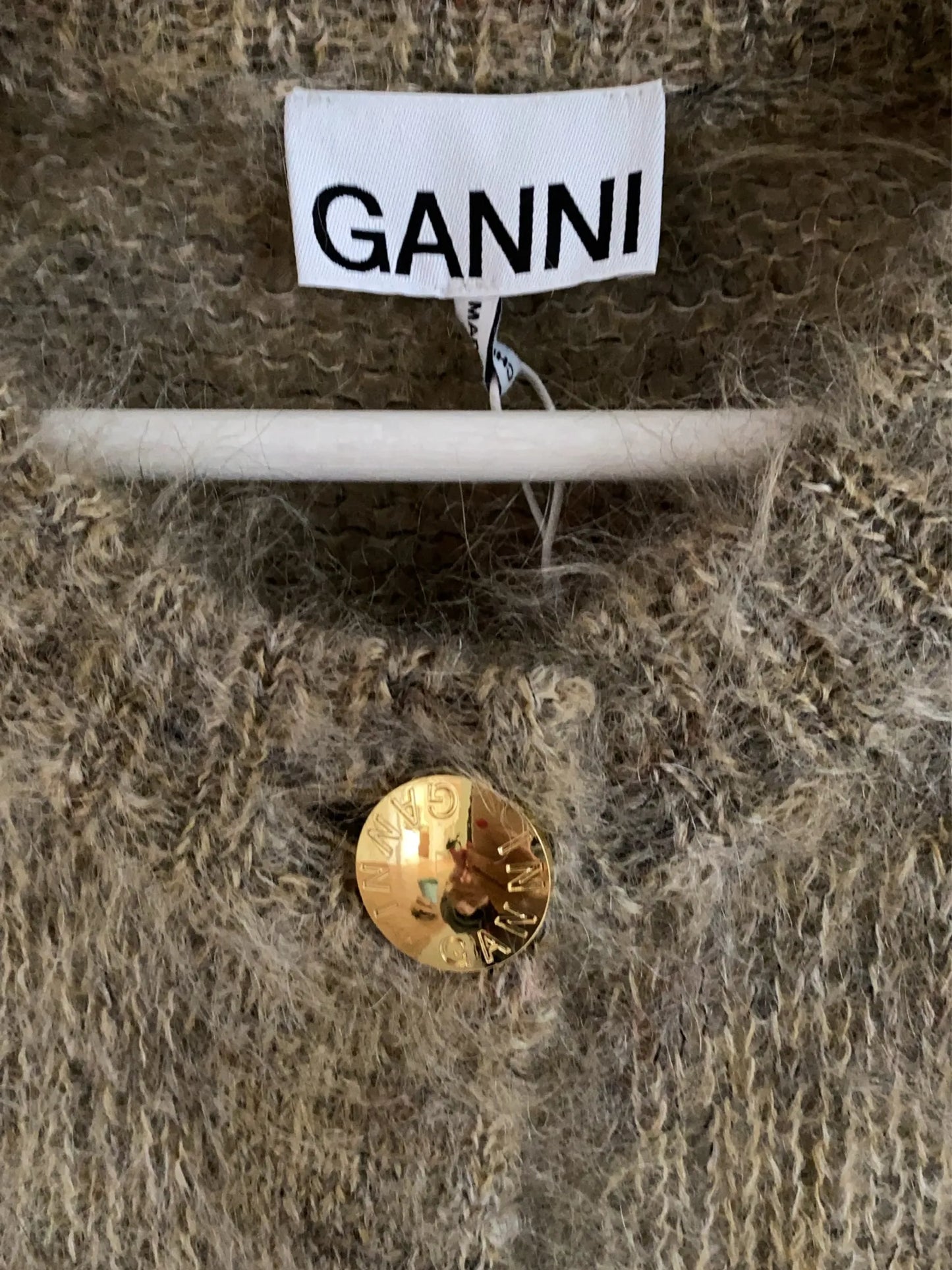 Ganni Brushed Mohair-kofta NWT