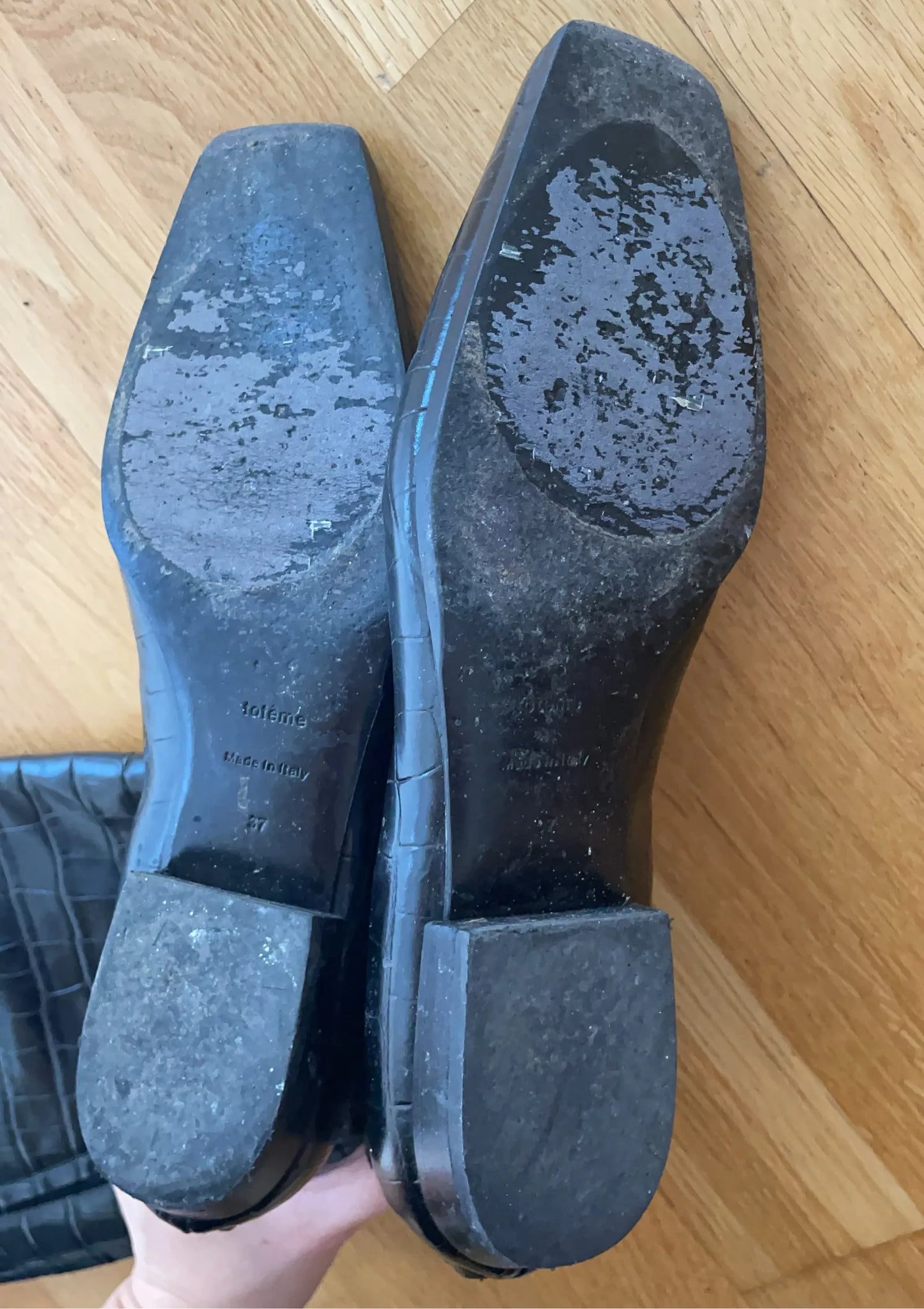 Toteme Croc Over The Knee-skinnboots