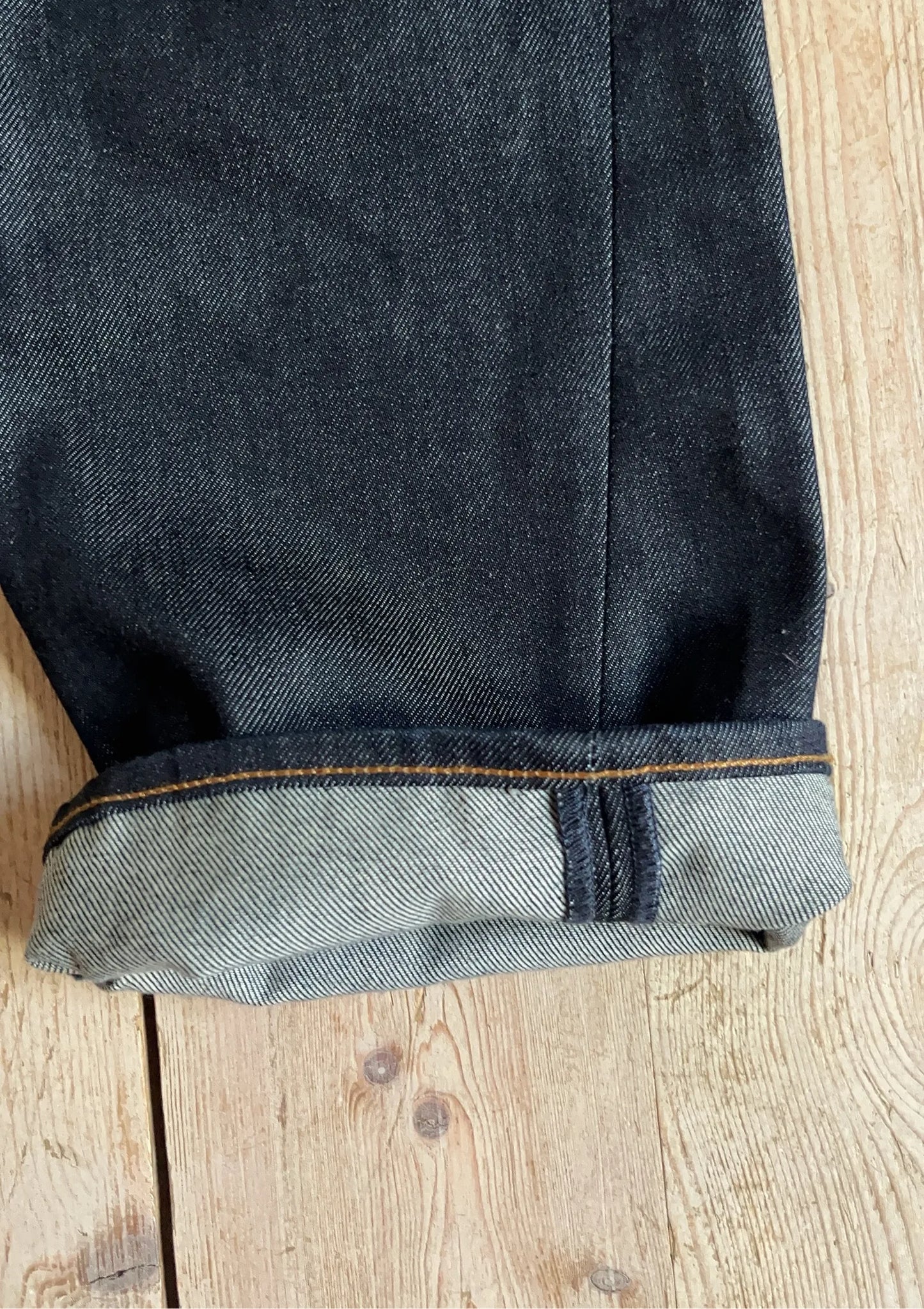 Toteme Twisted Seam Full Length Raw Blue Jeans