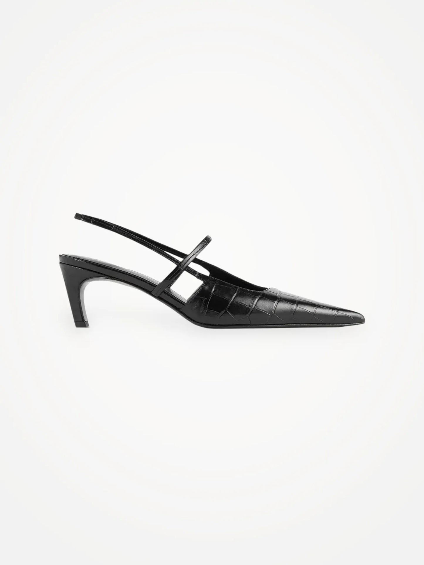 Toteme The Sharp Slingback croco-skinnklackar