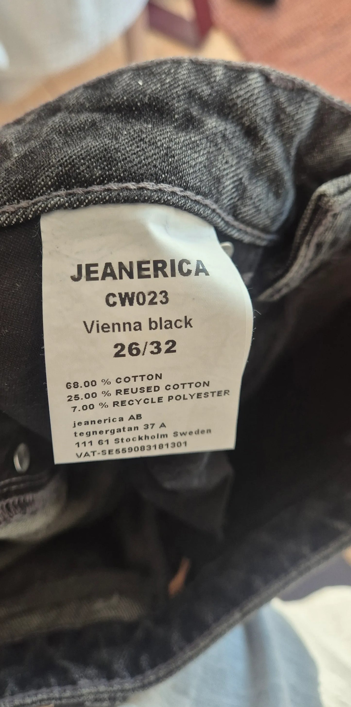 Jeanerica Cw023 Vienna Black-jeans NWT