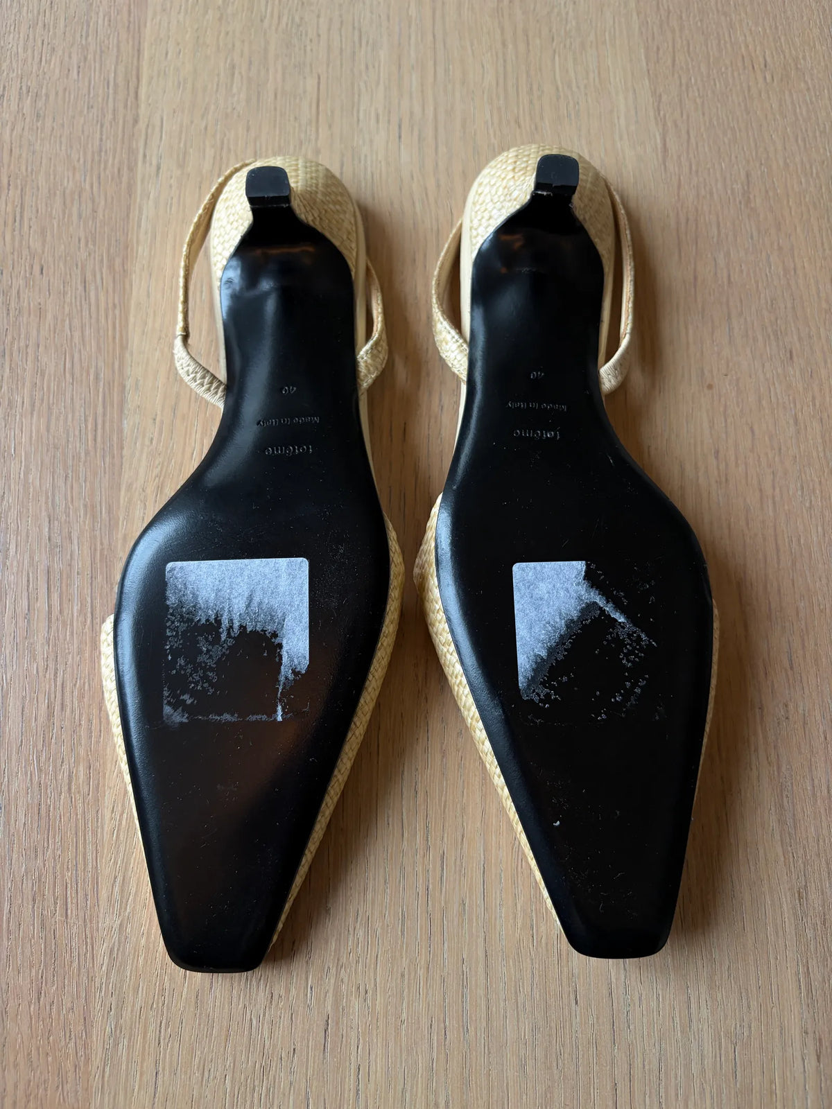 Toteme Raffia Slingbacks-klackar NWOT