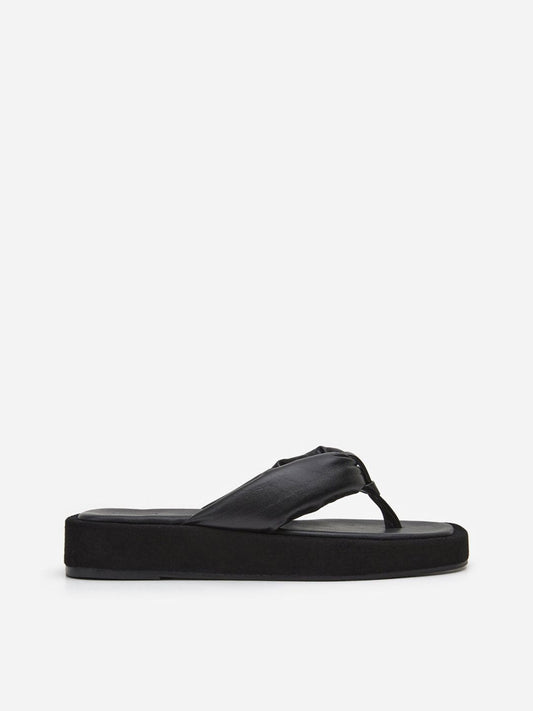 Flattered Blair Black Leather/suede-skinnsandaler