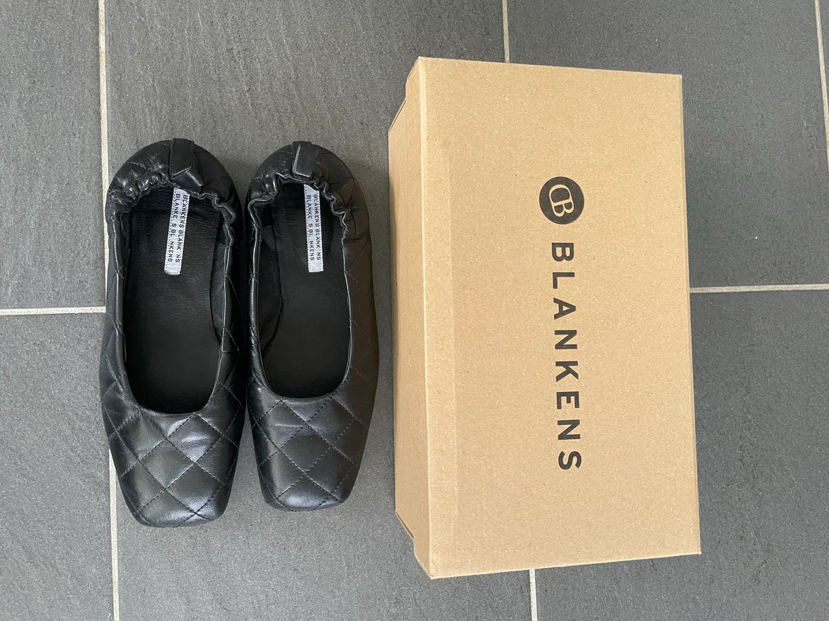 Blankens The Leah Quilted-skinnballerinaskor NWT