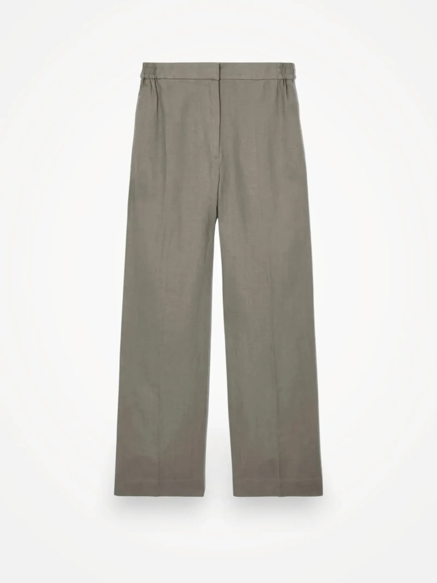 Cos Wide Leg Tailored Linen Stone Trousers