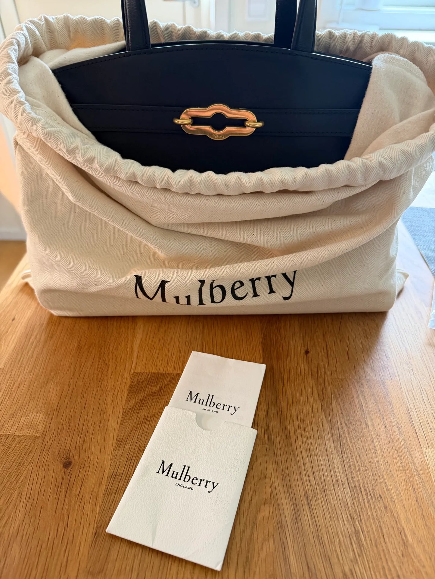 Mulberry Small Pimlico Tote High Gloss In Black-skinnhandväska NWT