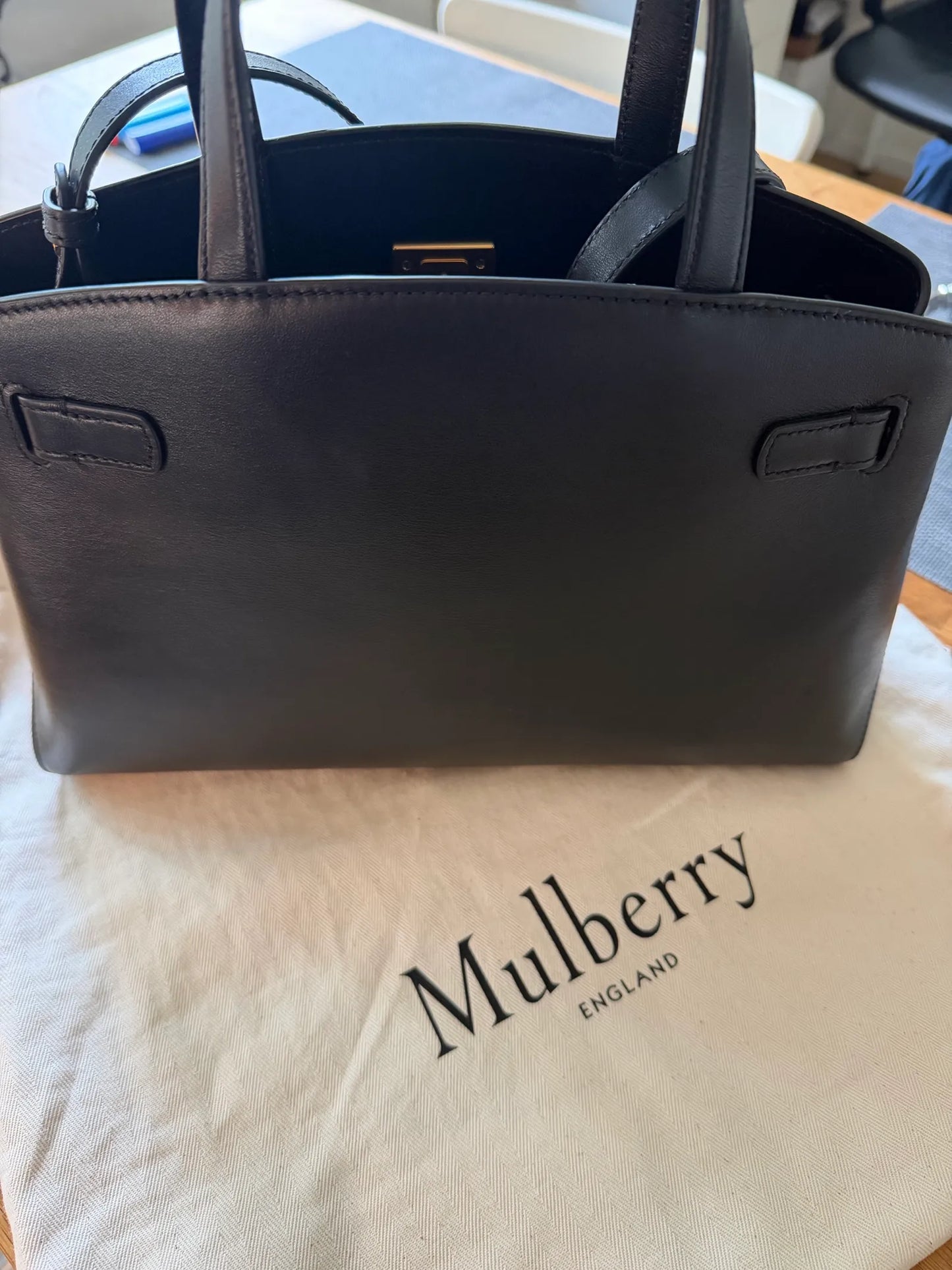 Mulberry Small Pimlico Tote High Gloss In Black-skinnhandväska NWT