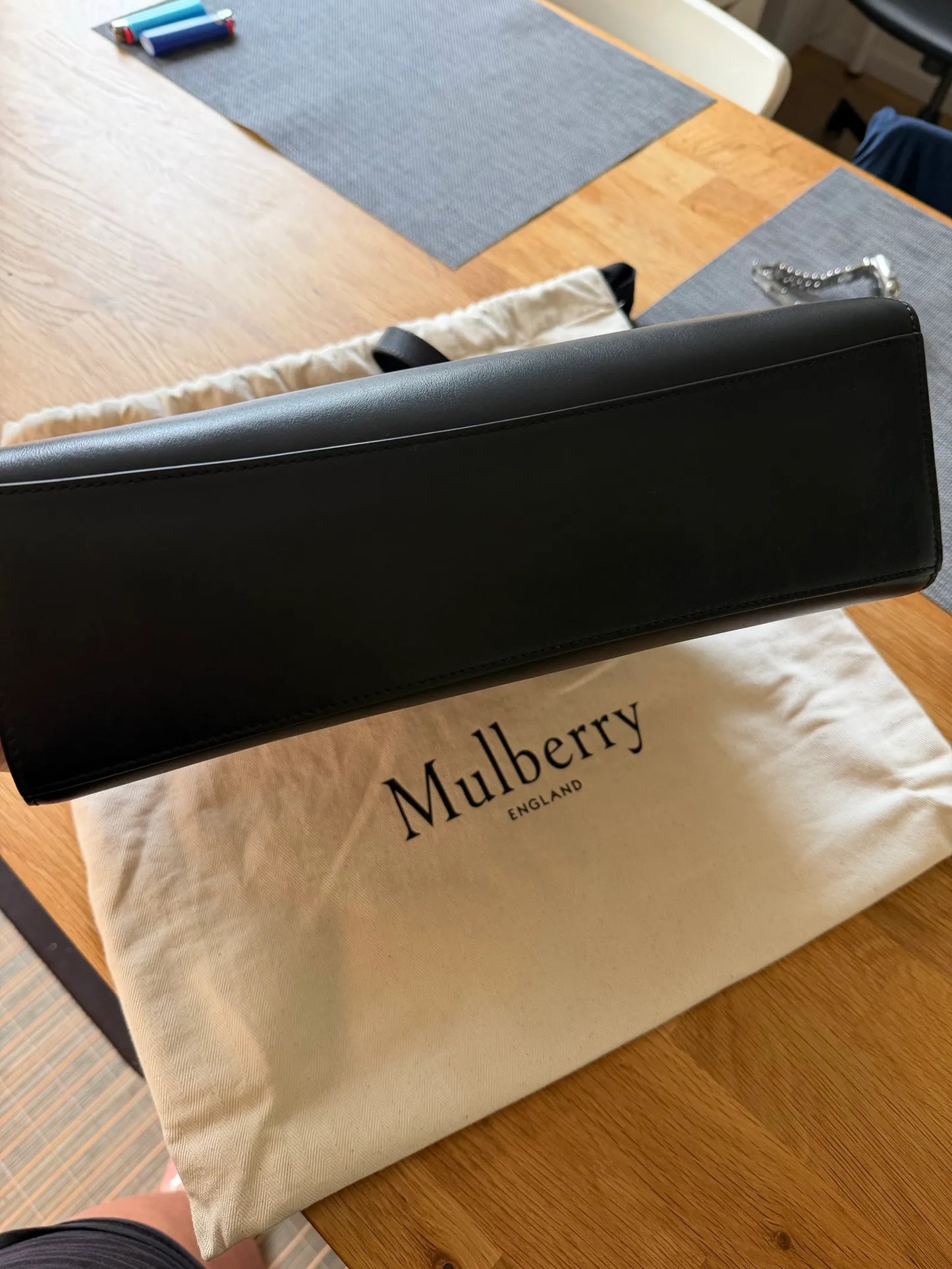 Mulberry Small Pimlico Tote High Gloss In Black-skinnhandväska NWT