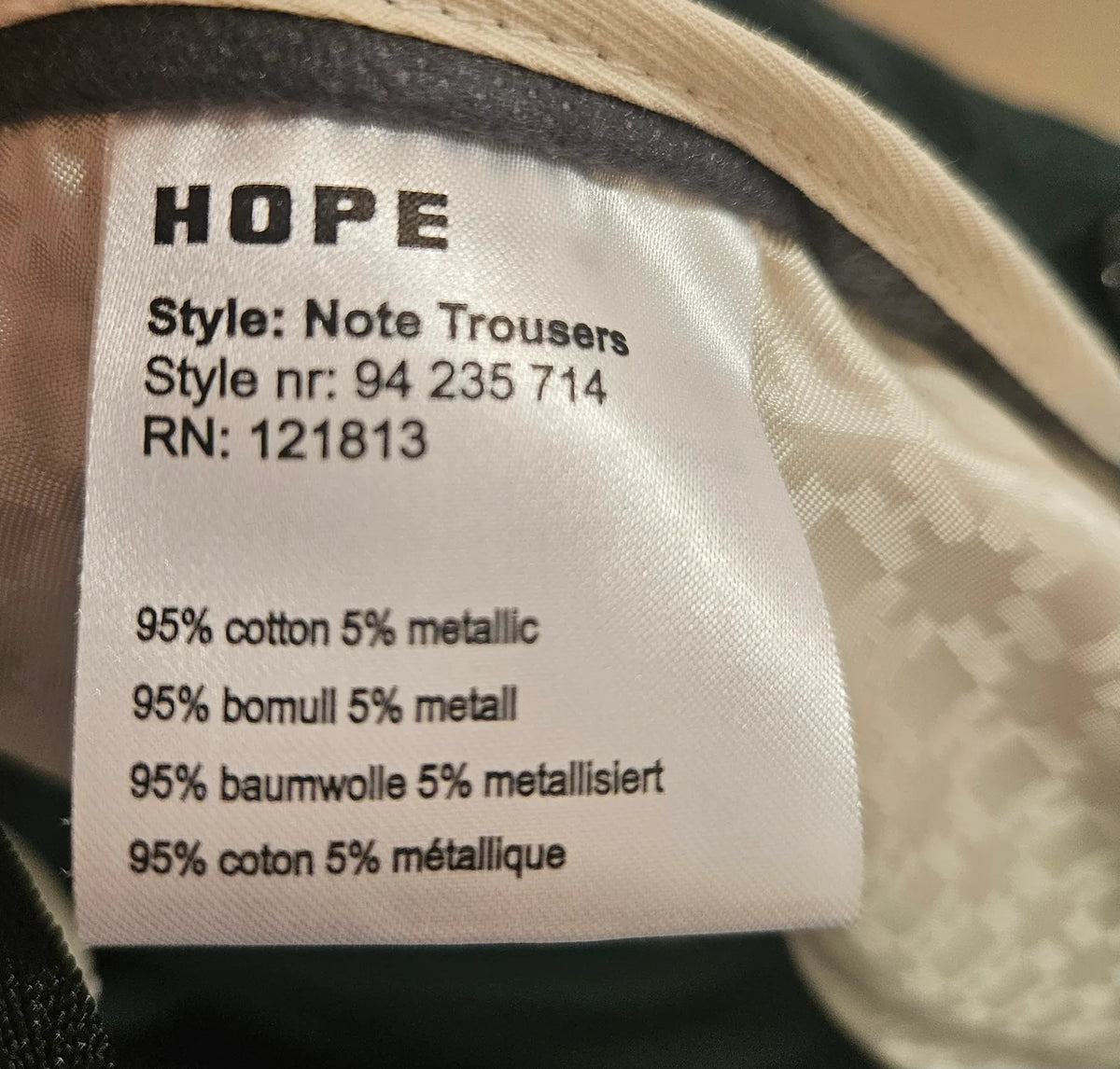 Hope Note Trousers