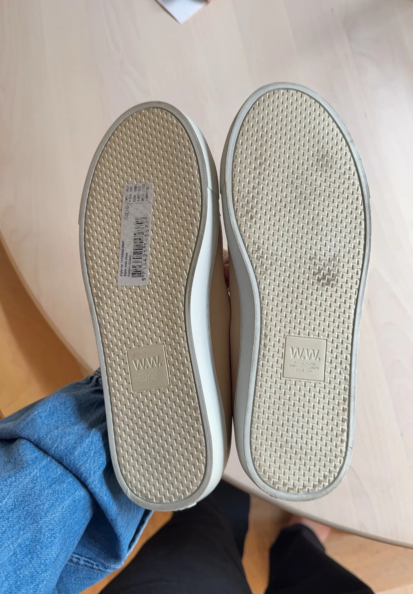 Wood Wood-skinnsneakers NWT