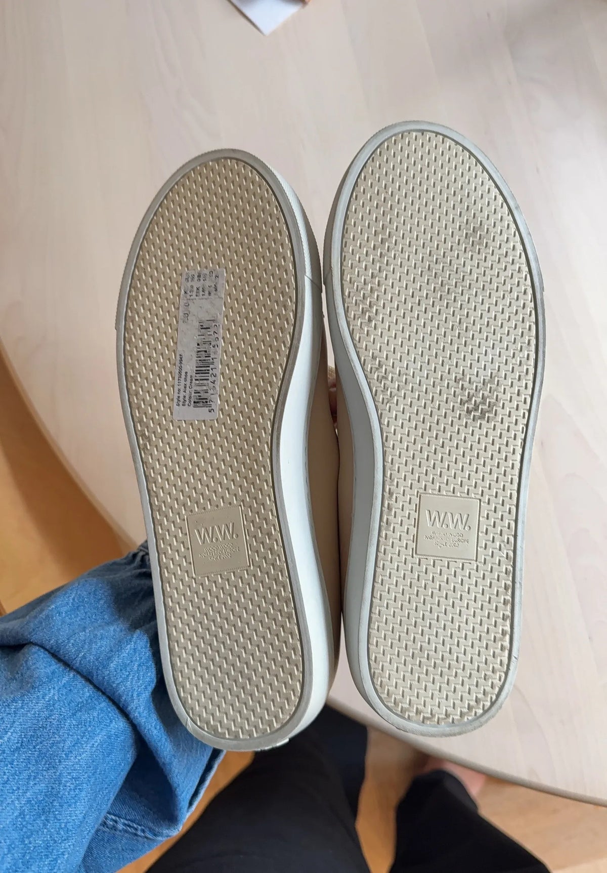 Wood Wood-skinnsneakers NWT