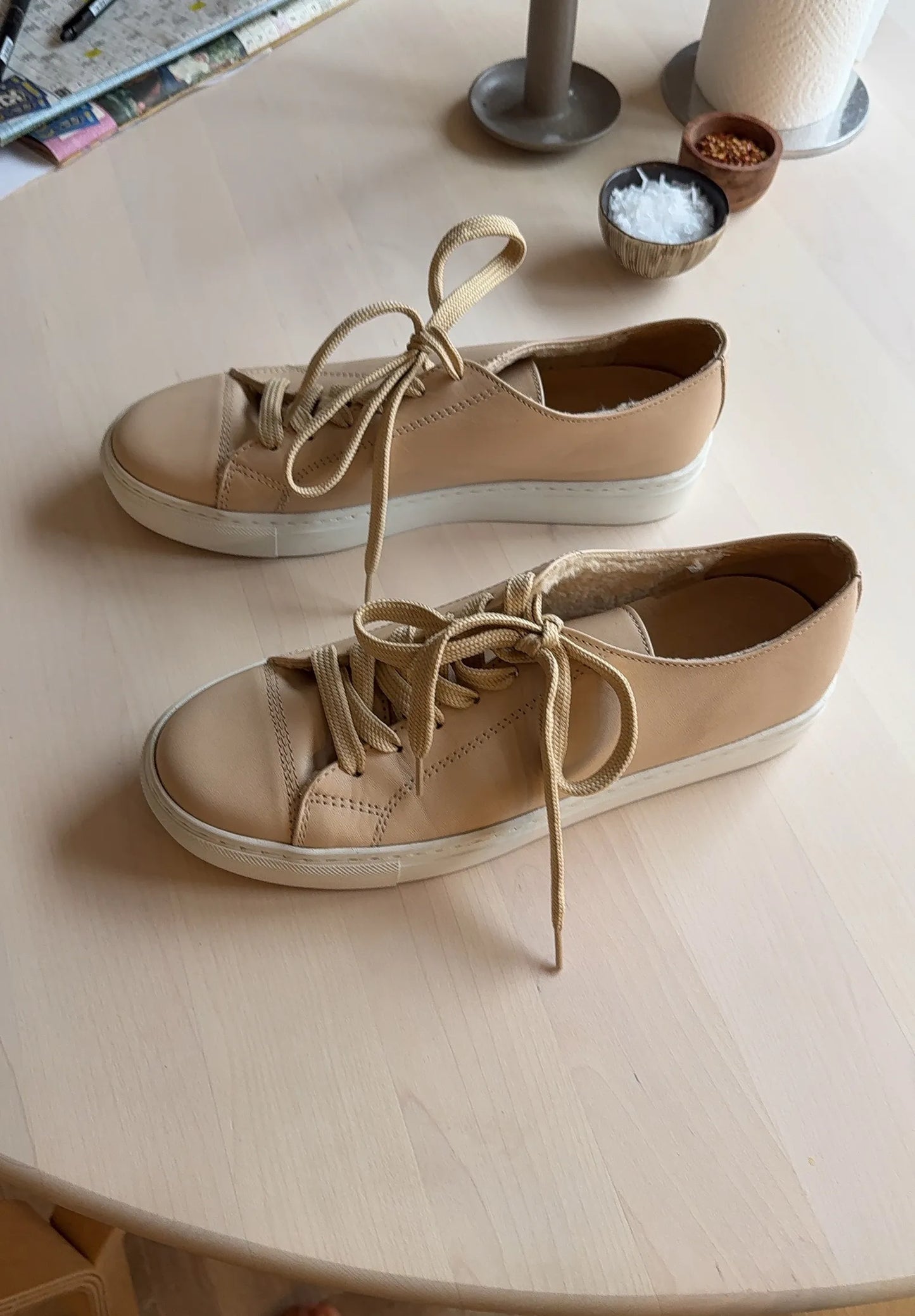 Wood Wood-skinnsneakers NWT