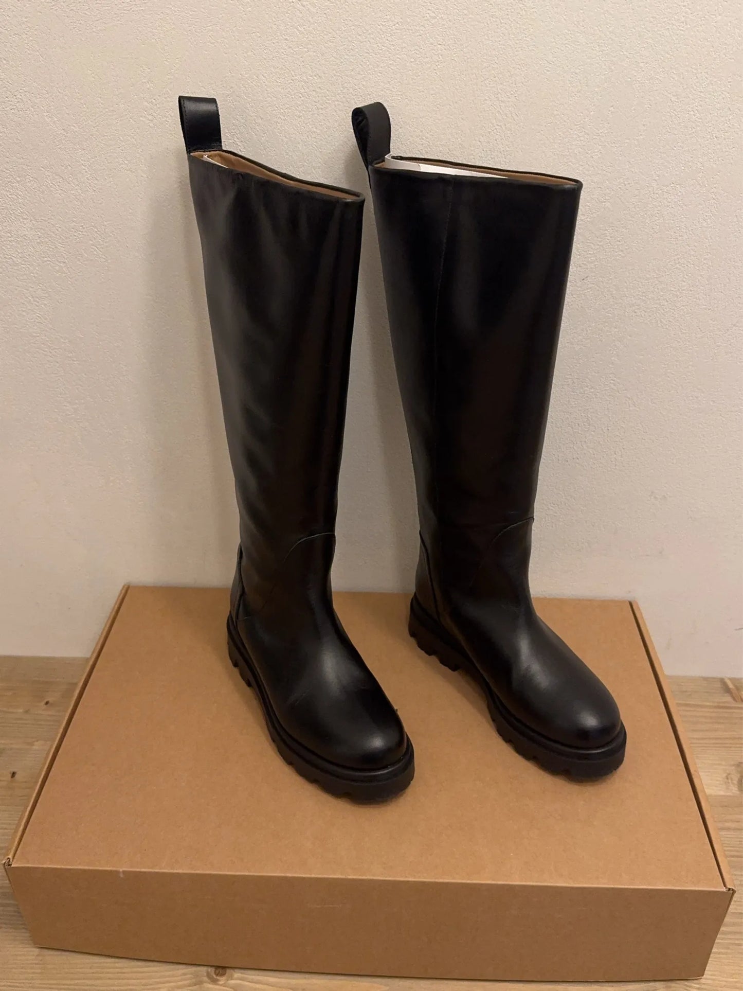 Flattered Luna Leather Caramel-skinnboots