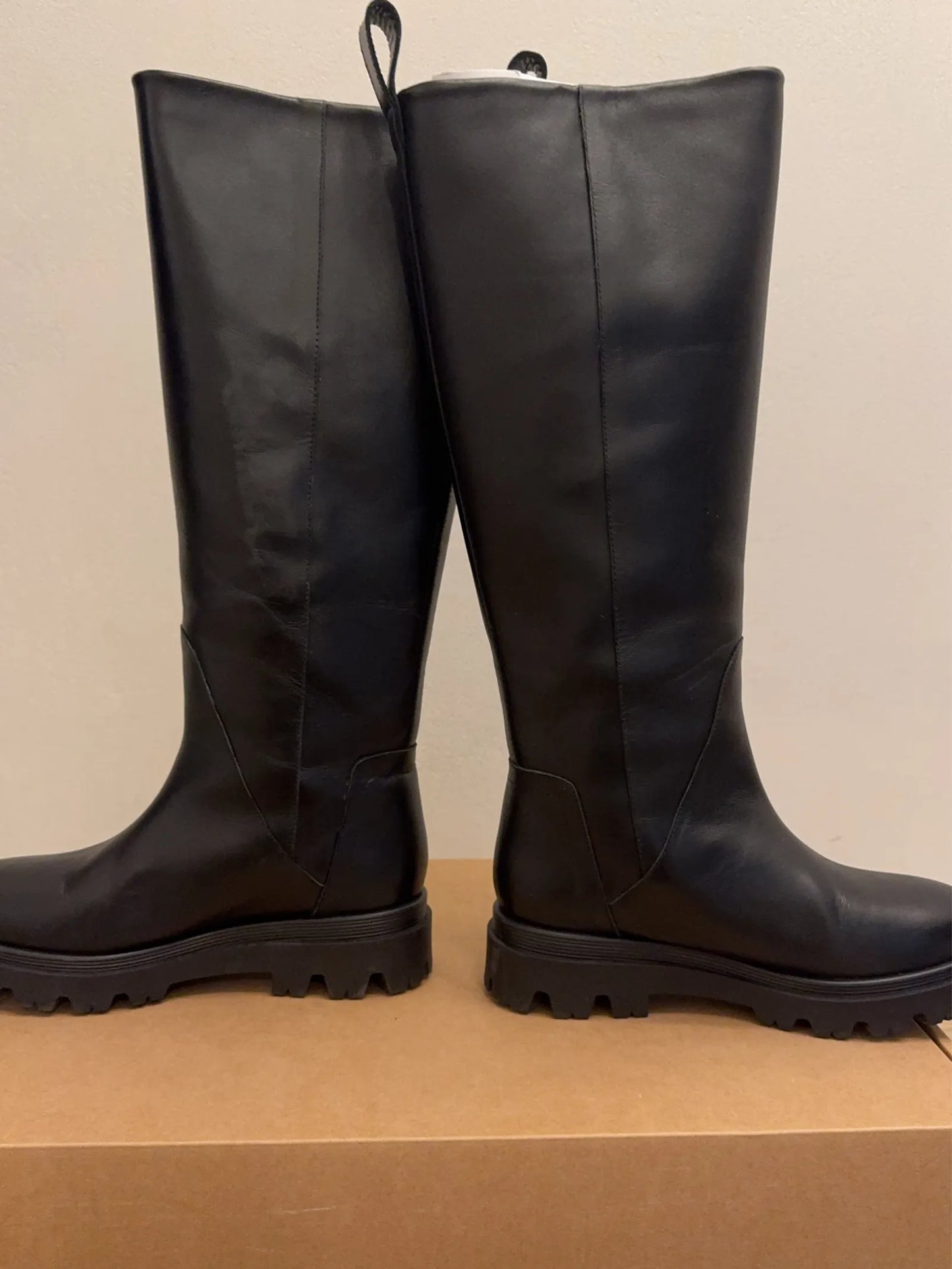 Flattered Luna Leather Caramel-skinnboots