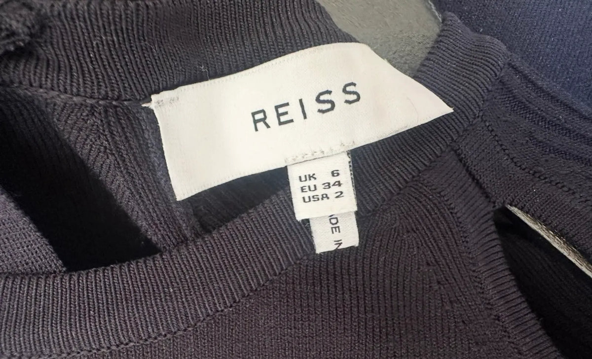 Reiss Octavia Knitted Cut Out-klänning NWOT