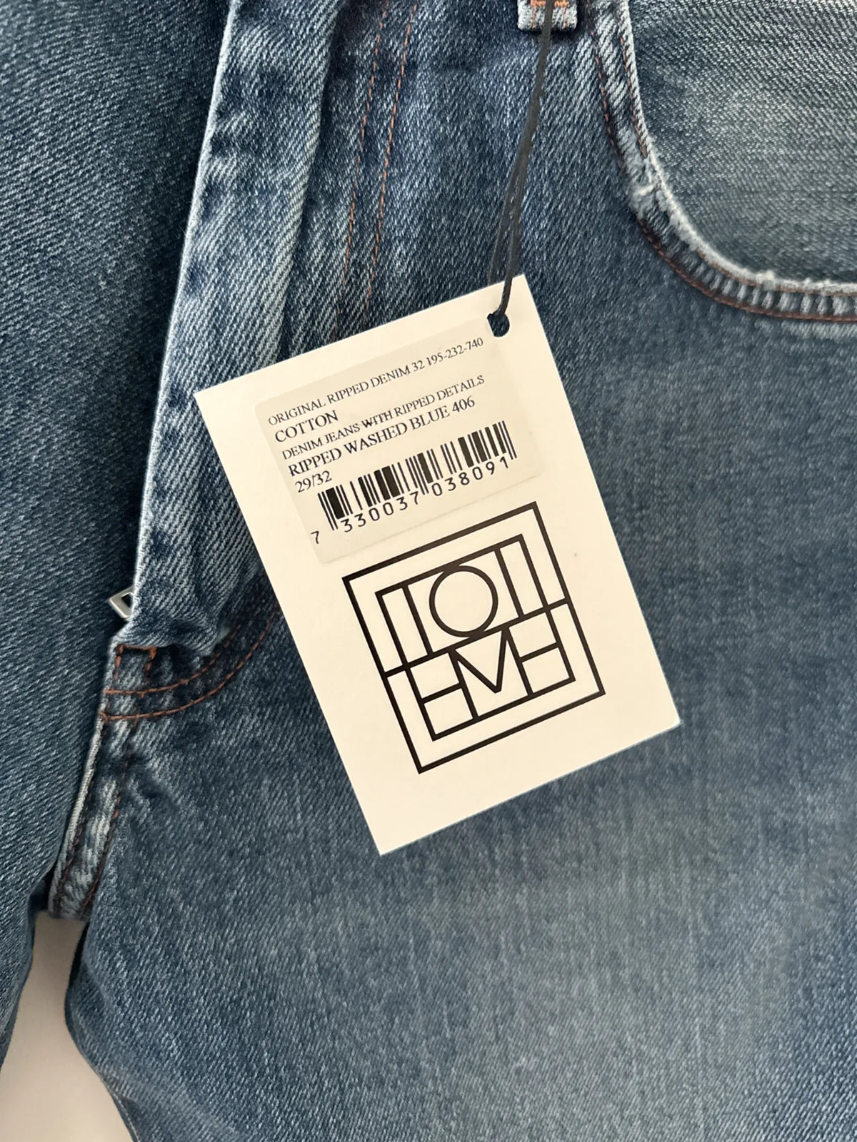 Toteme Original Denim Ripped-jeans NWT