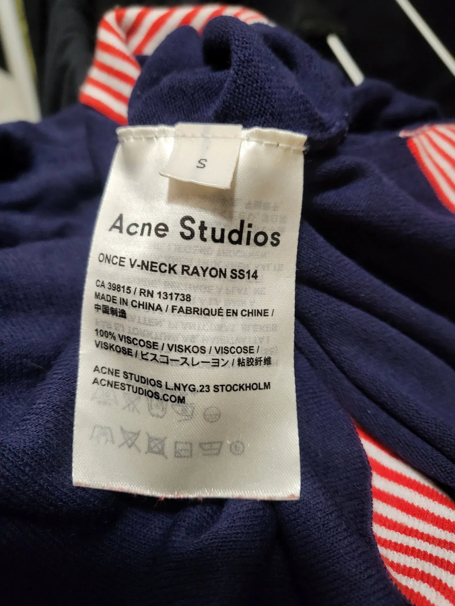Acne Studios Once V- Rayon Sweater