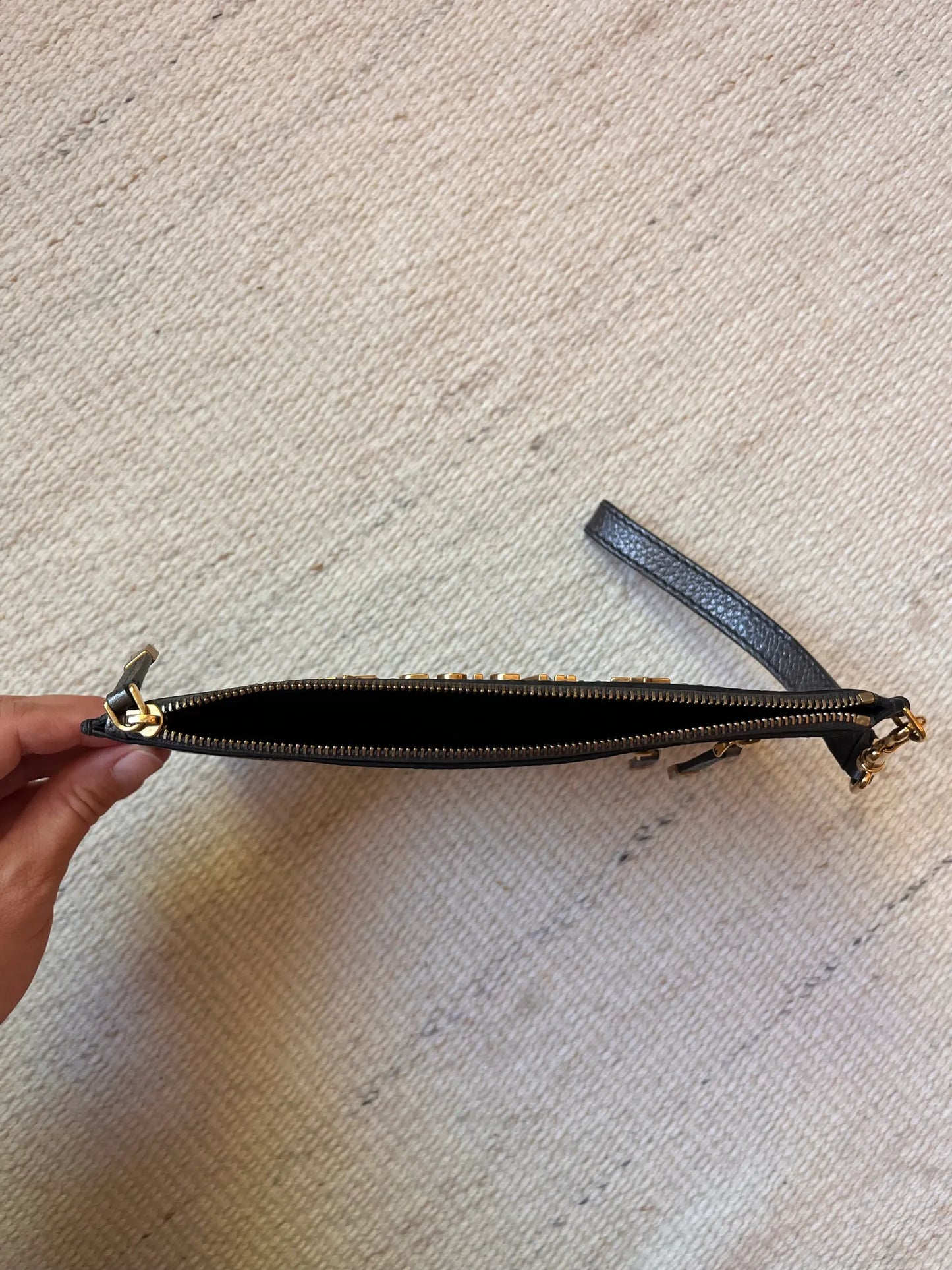 Christian Dior Dior J’adior Leather Zip Pouch / Wristlet – Metallic Bronze Clutch bag
