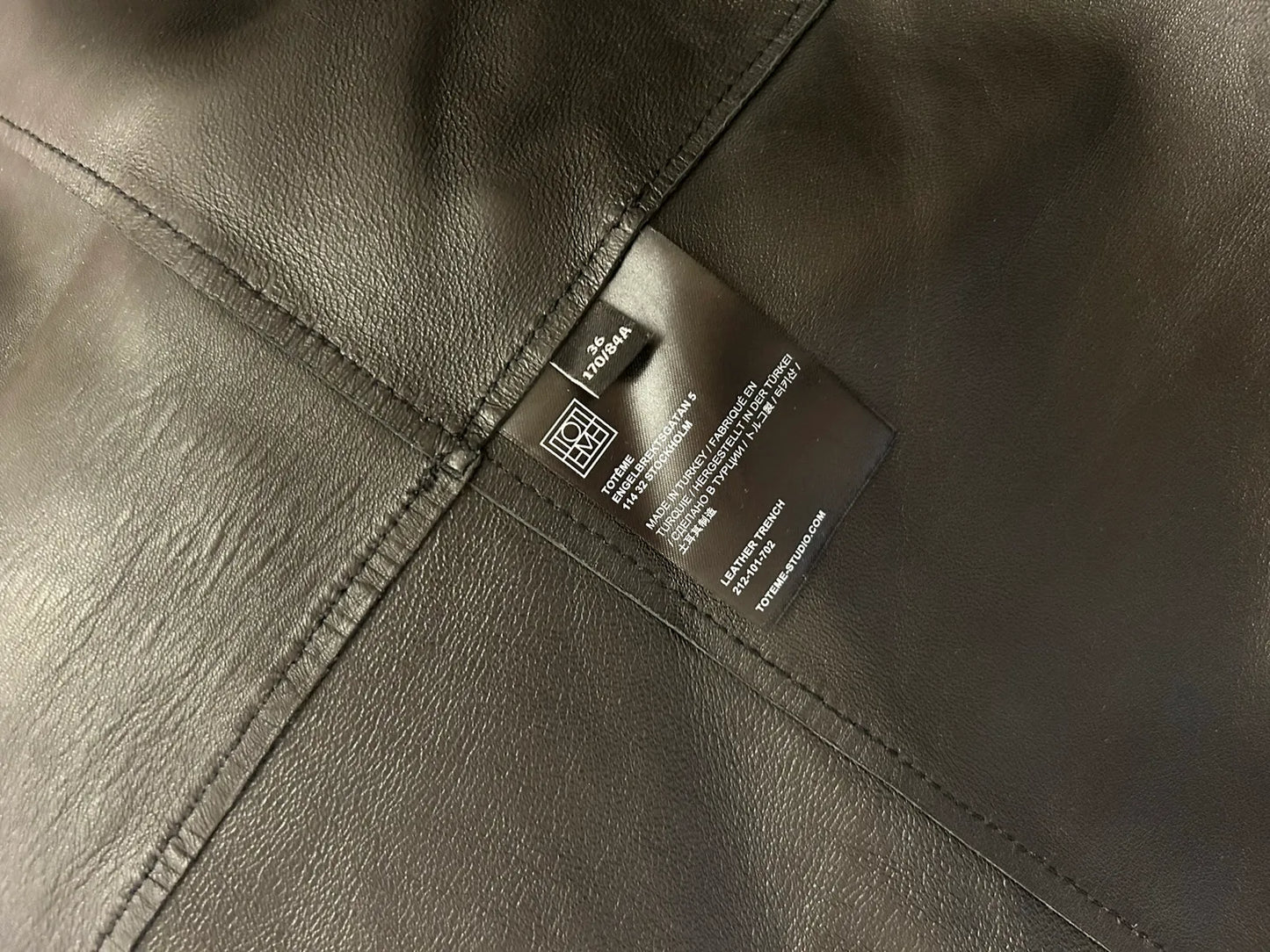 Toteme Leather Trench Coat