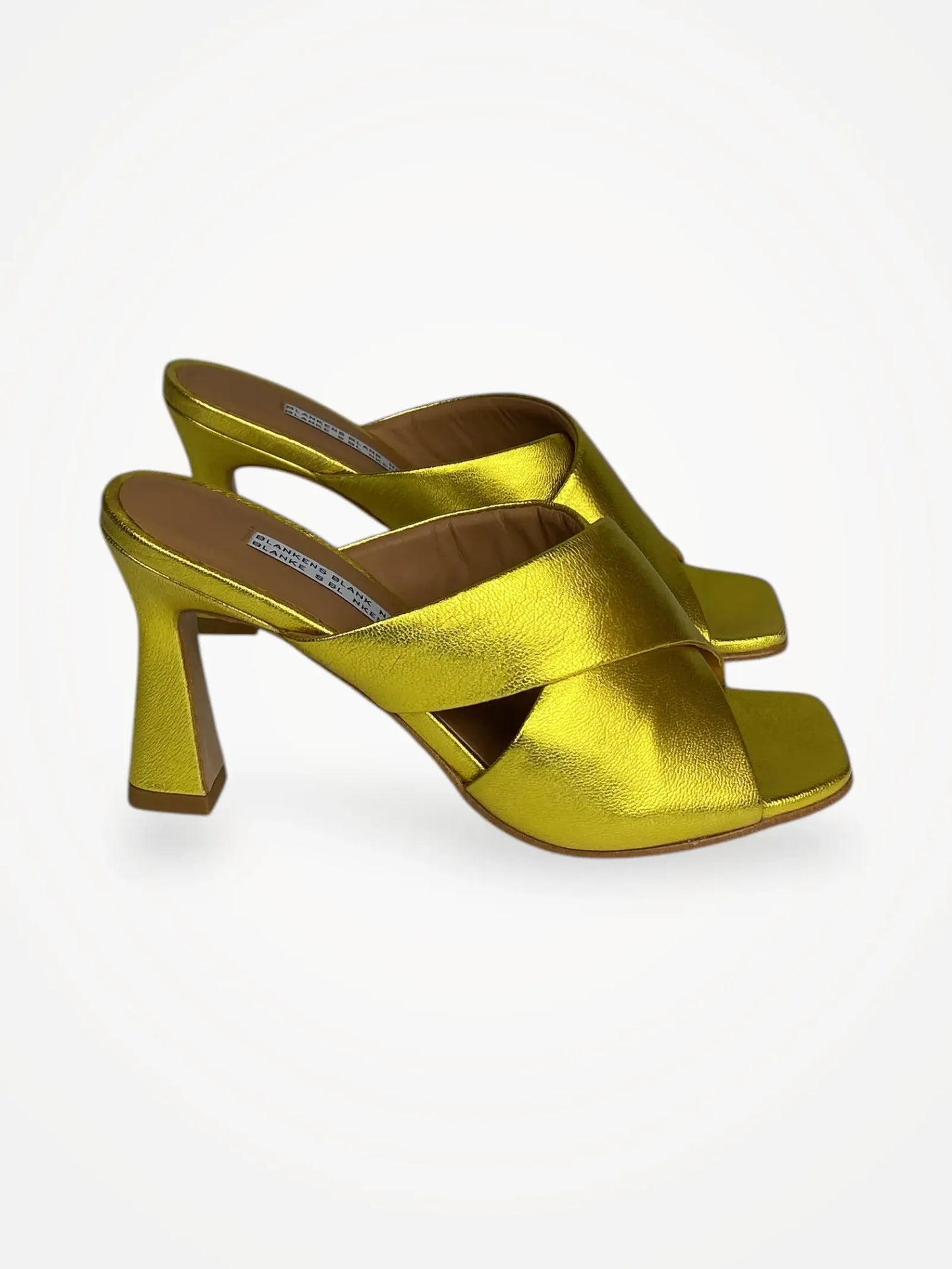 Blankens The Lily Chartreuse-skinnklackar NWT