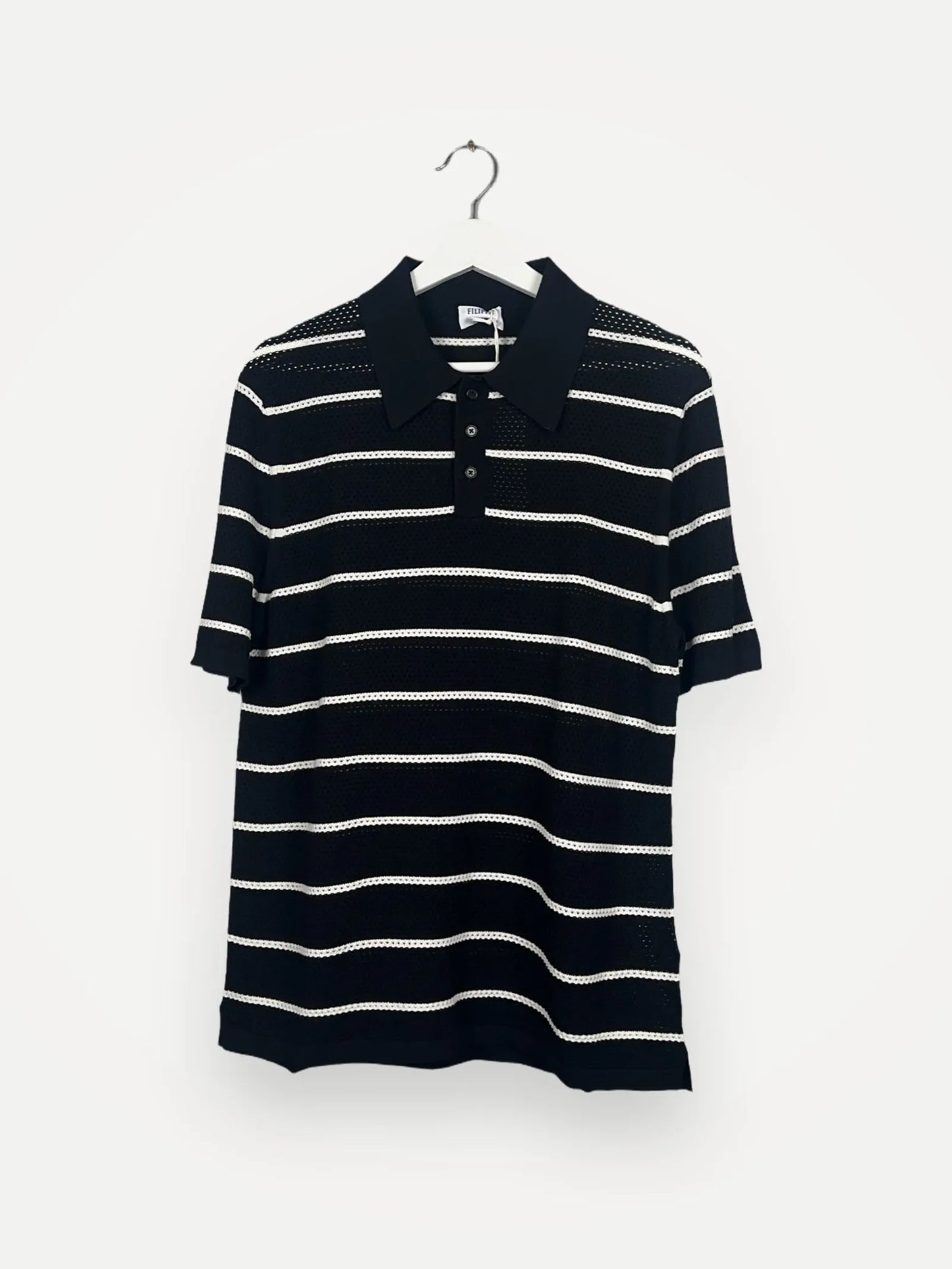 Filippa K Striped Mesh Polo Shirt