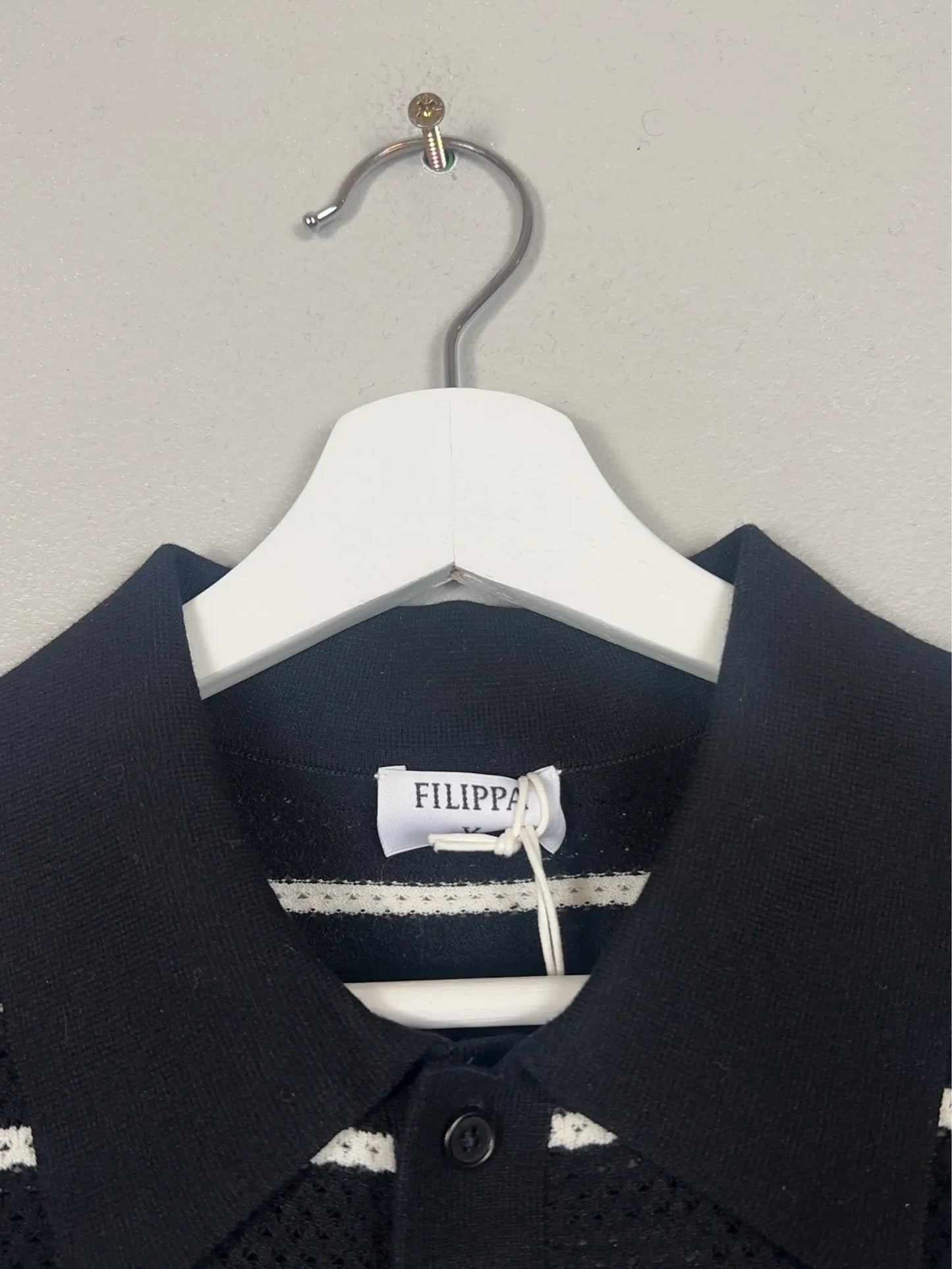 Filippa K Striped Mesh Polo Shirt