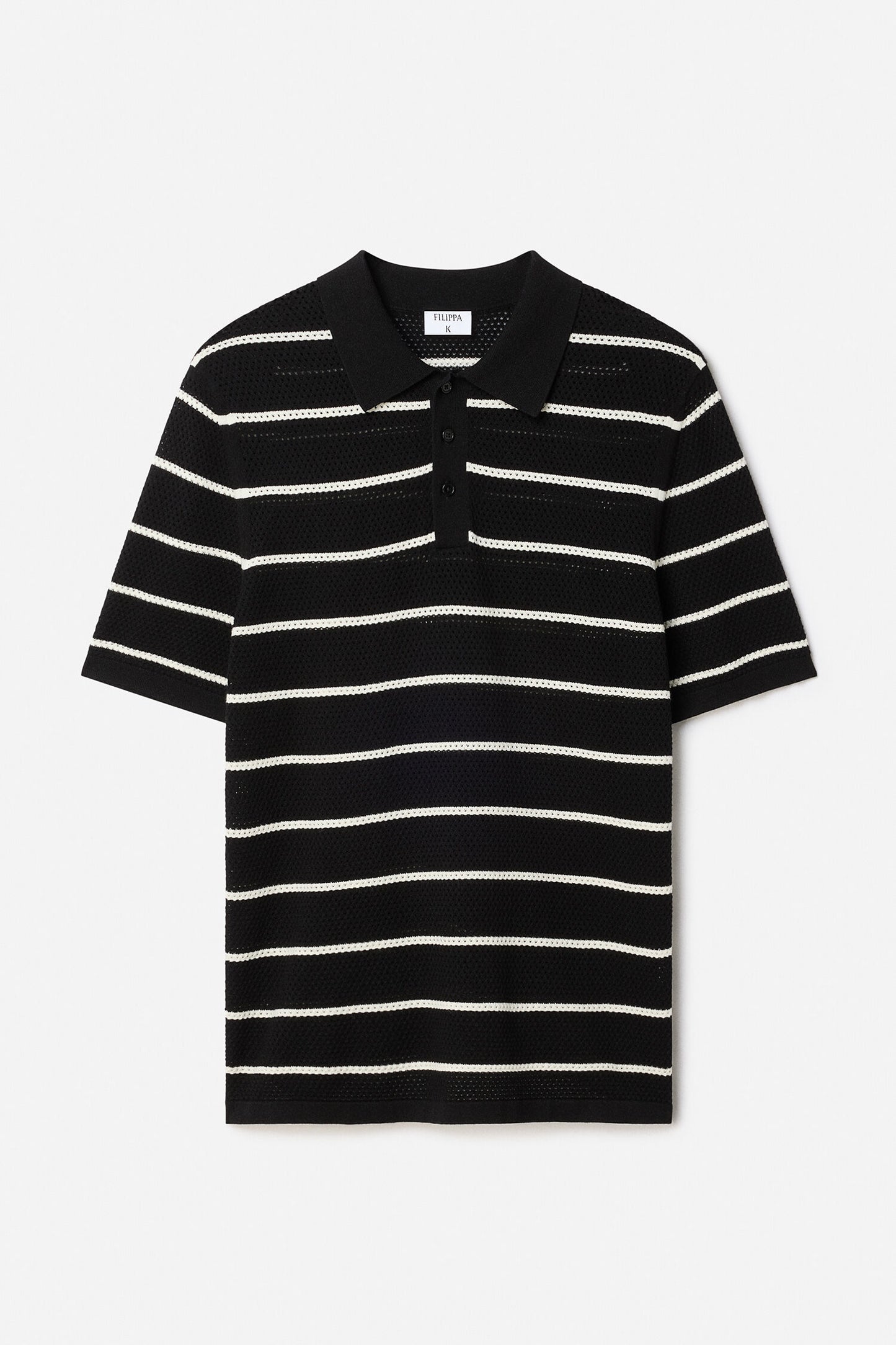 Filippa K Striped Mesh Polo Shirt