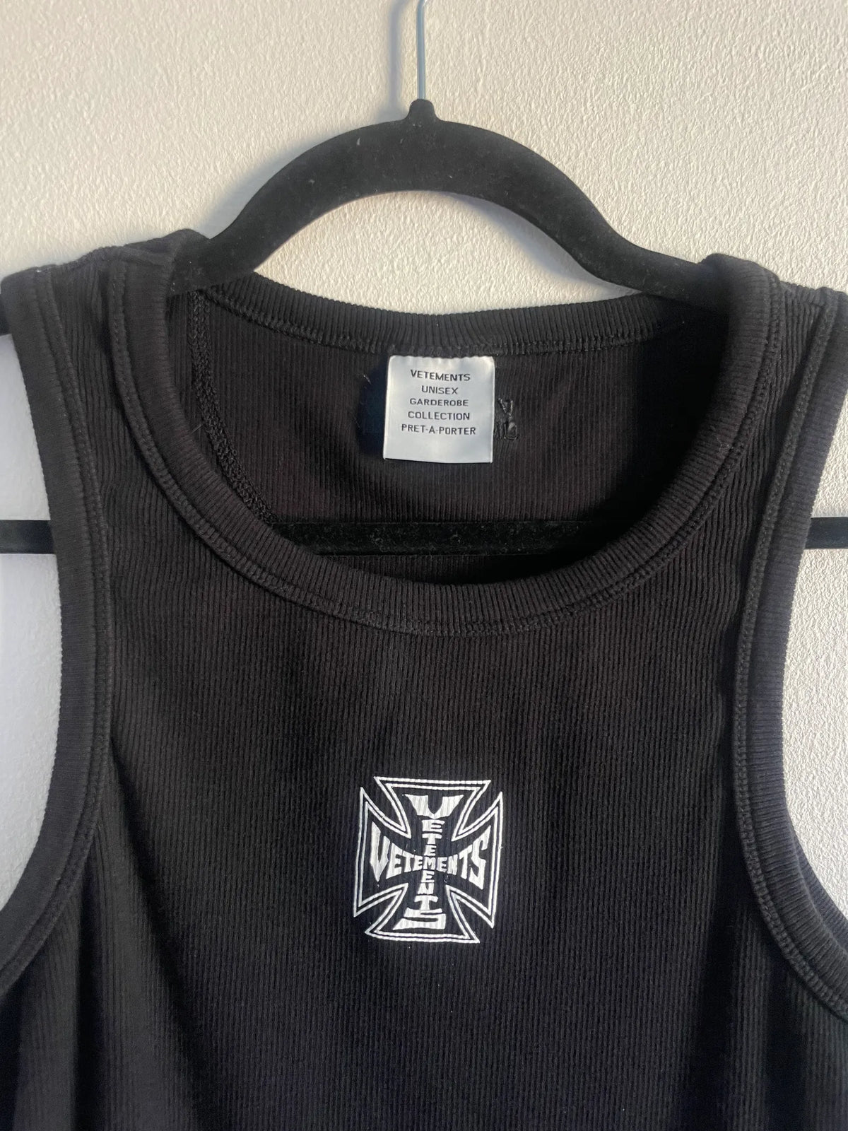 Vetements Biker Cross Tank Camisole
