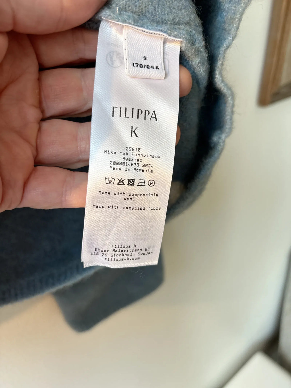 Filippa K Mika Yak Funnelneck-ulltröja