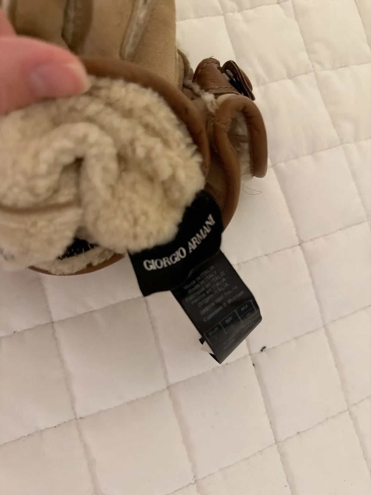 Armani-skinnvantar NWOT