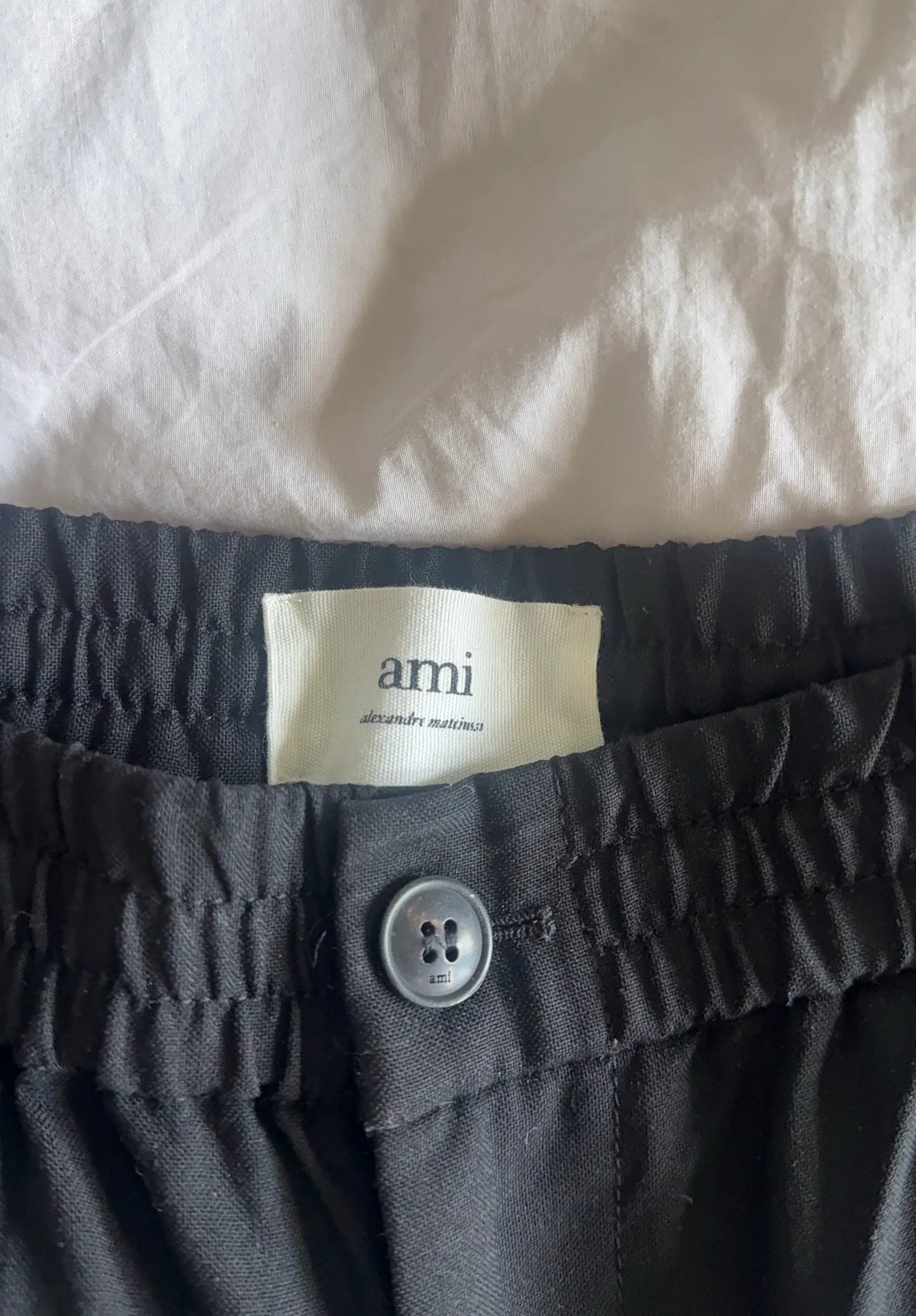 Ami Tapered Cropped Pleated Virgin Wool Trousers