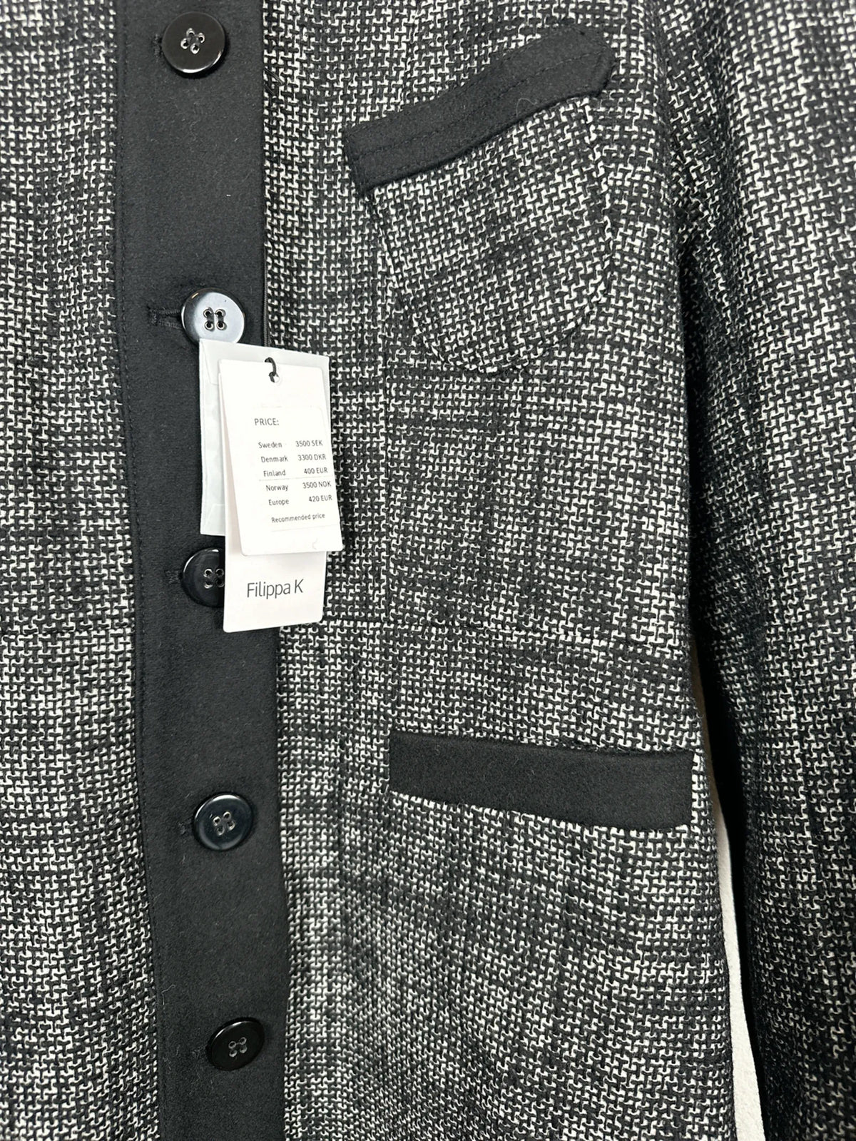Filippa K Tweed Belt-ullkappa NWT