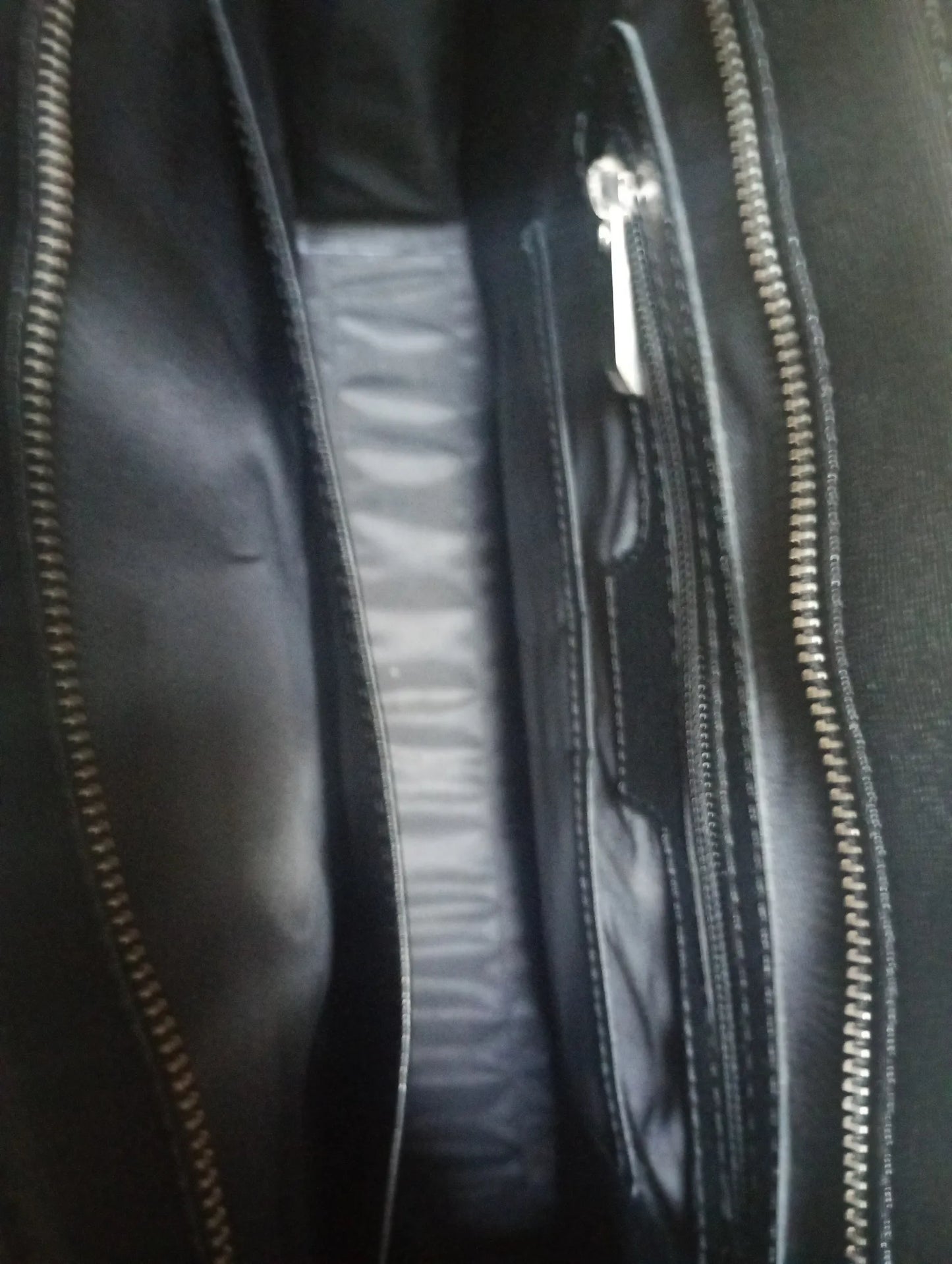 Barneys New York Zip Leather Briefcase Handbag