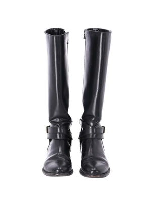Burberry Adelaide Bridle Flat Knee-high Riding Boots