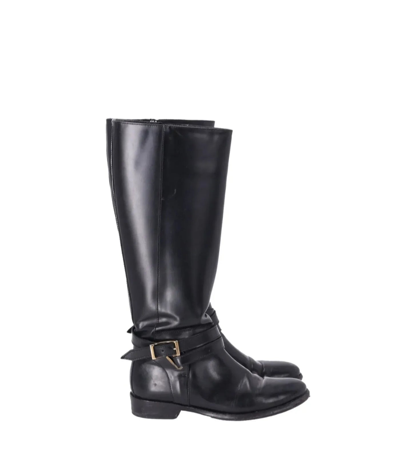 Burberry Adelaide Bridle Flat Knee-high Riding Boots