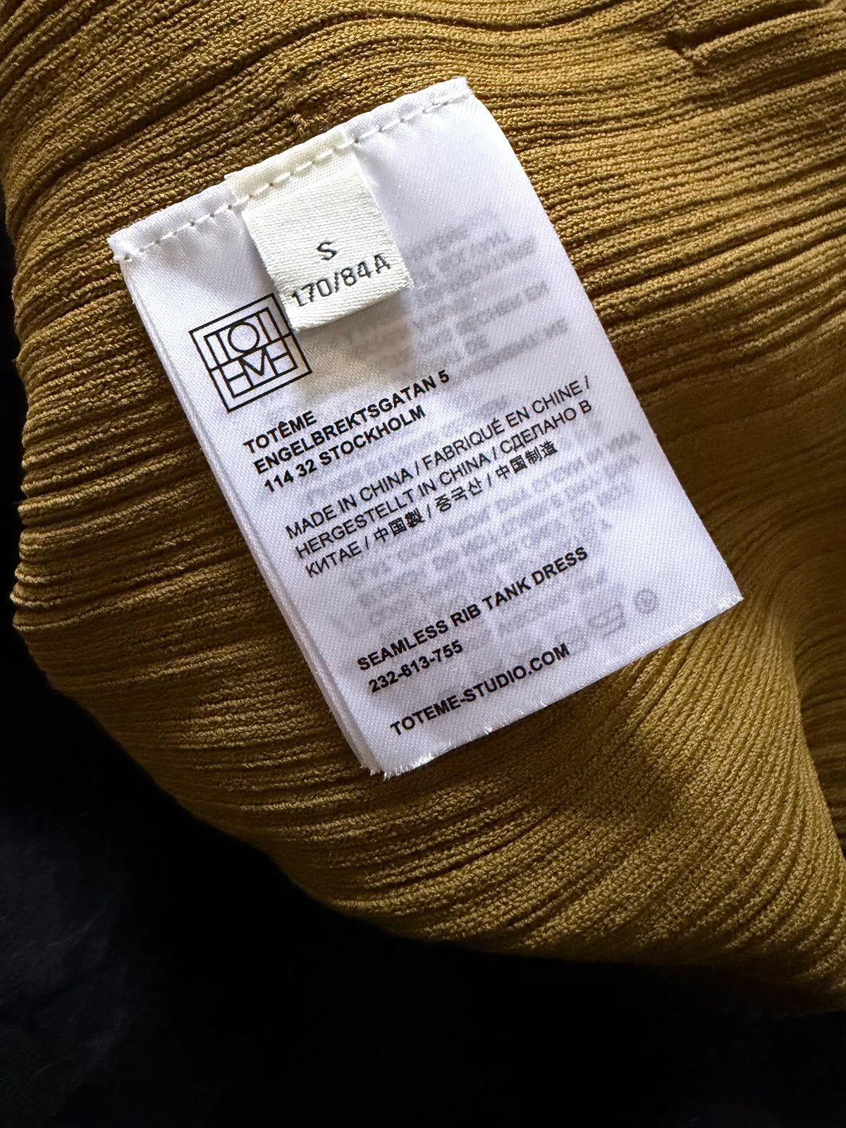 Toteme Seamless Rib Tank Dress