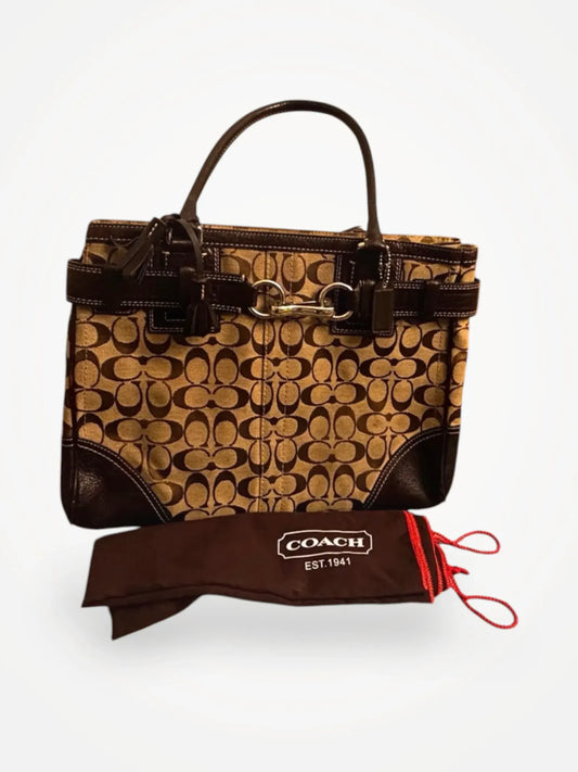 Coach Signature Vintageväska (modell E060-10246)-skinnhandväska