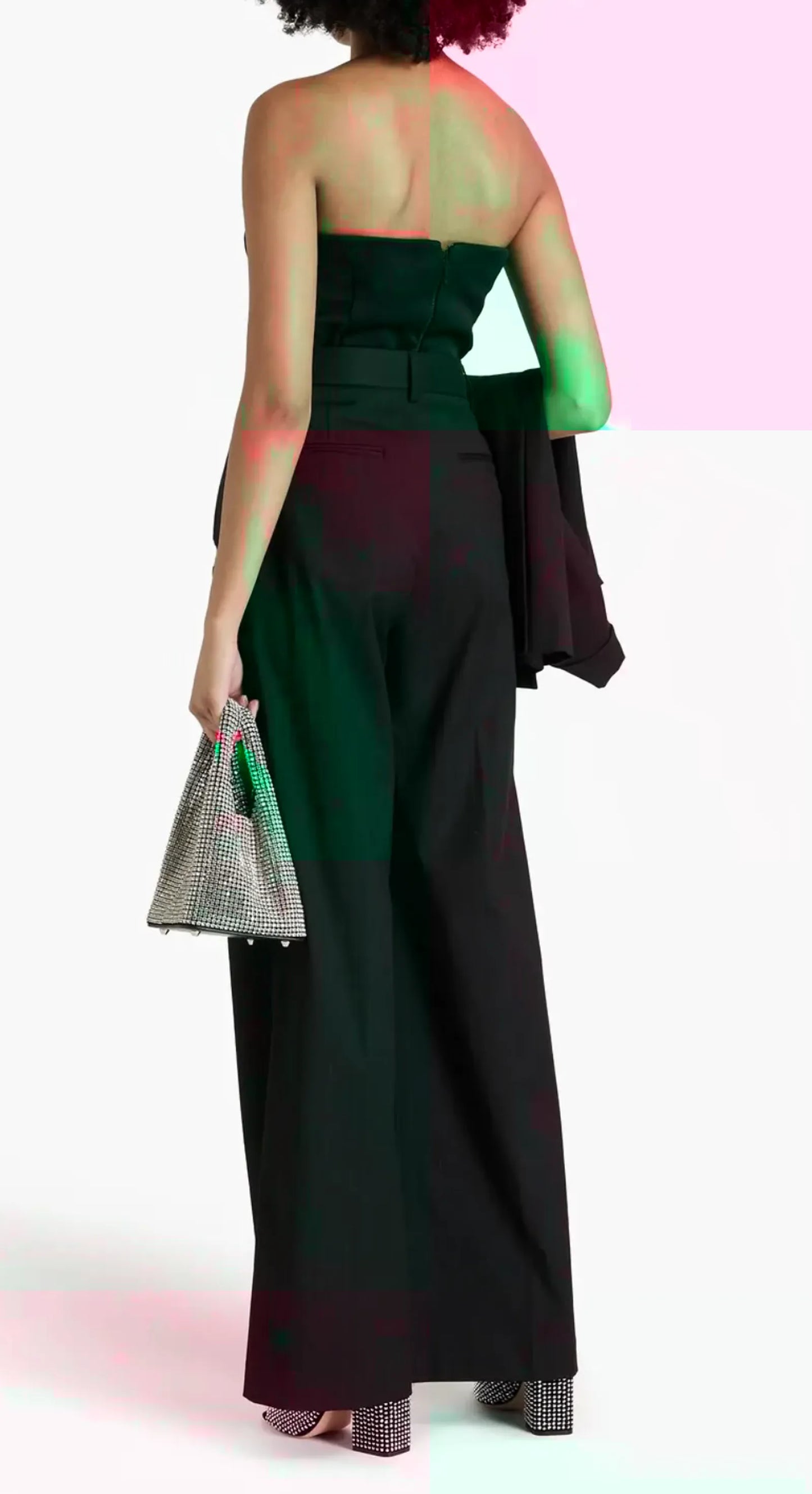Rebecca Vallance Charlie Pinstripe Wide Leg Suit Trousers