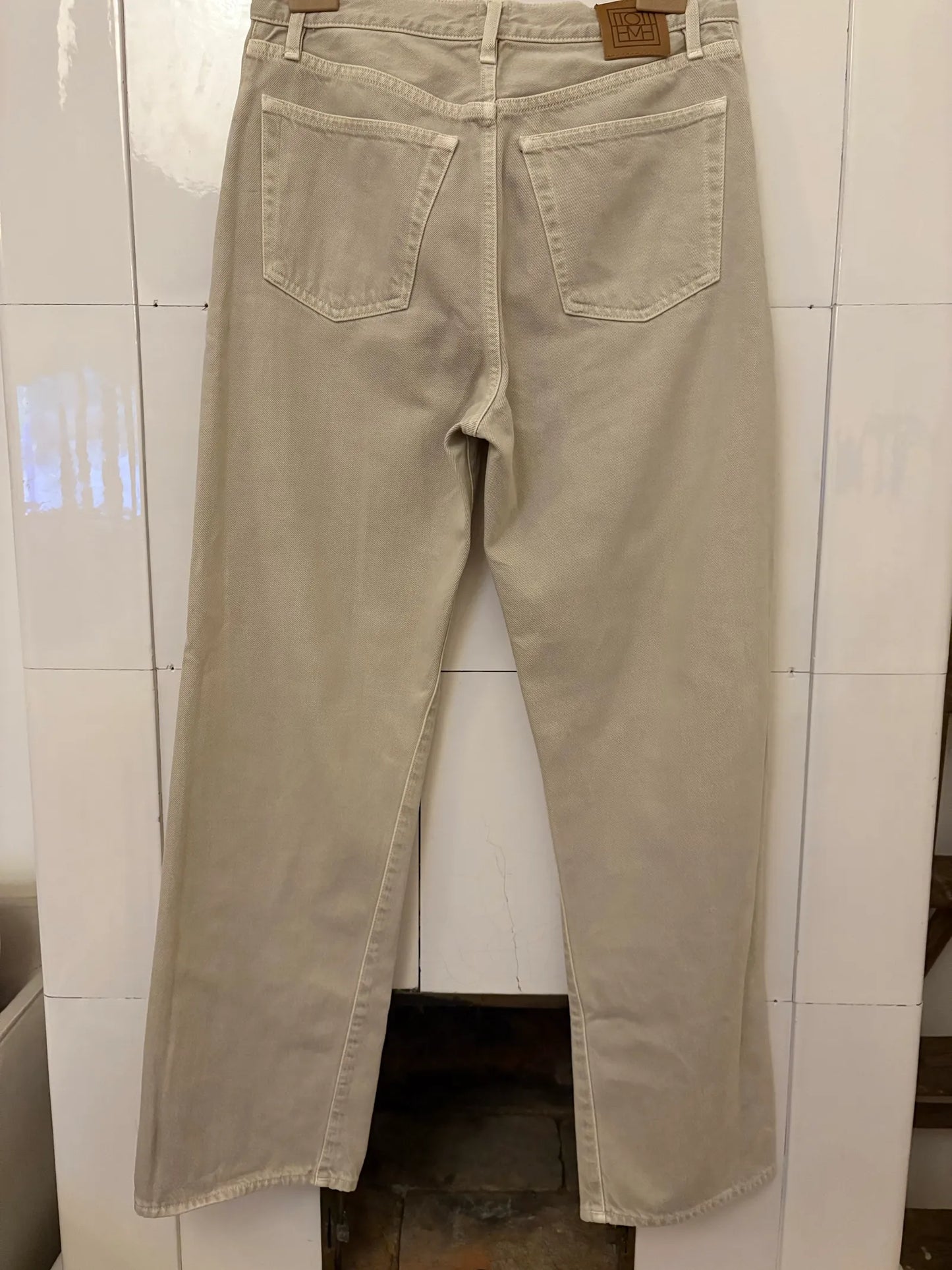 Toteme Twisted Seam Full Length Smoke Grey Jeans