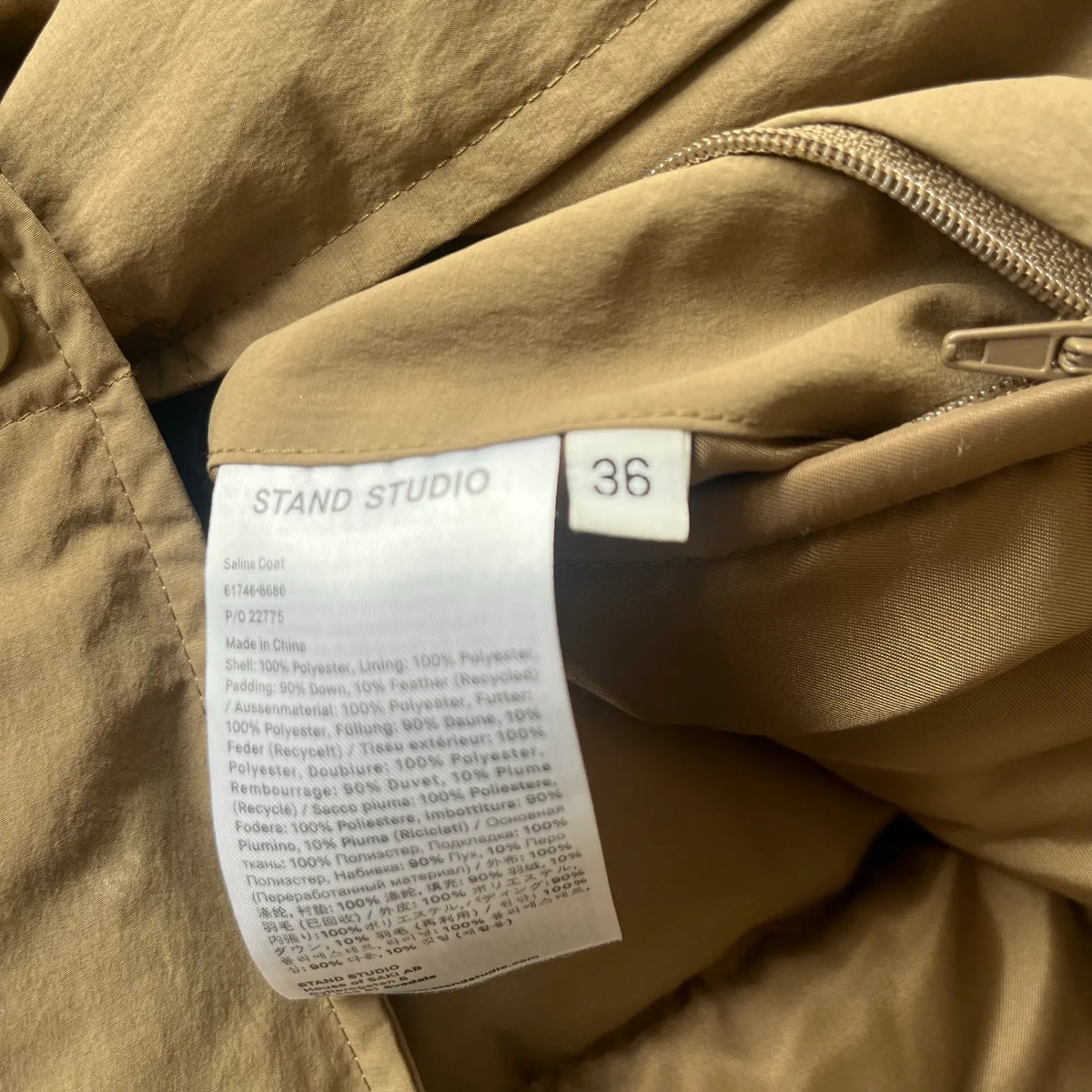 Stand Studio Puffer jacket