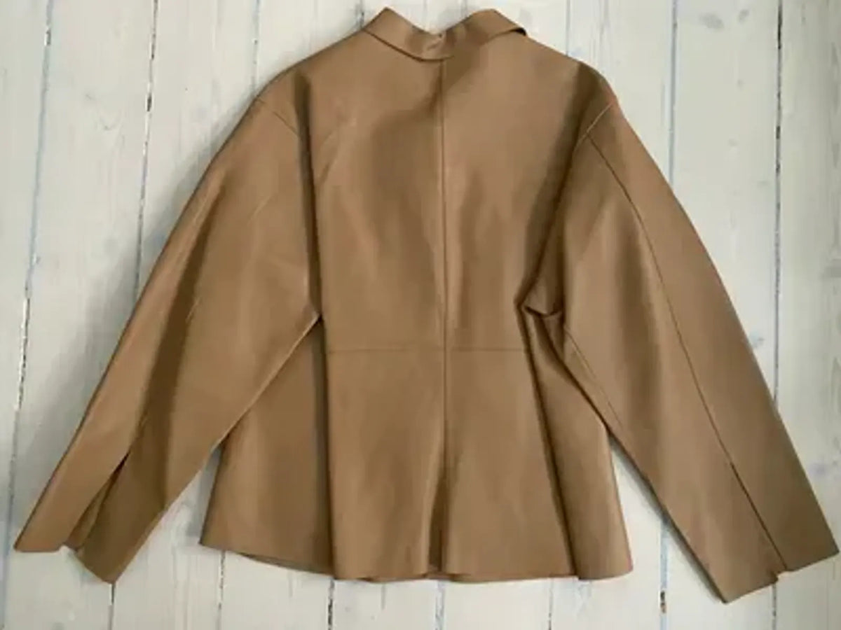 Toteme Army Leather Camel-skinnjacka