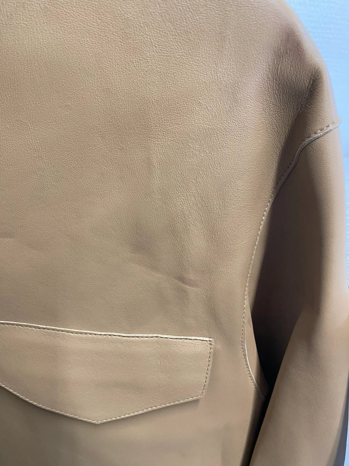 Toteme Army Leather Camel-skinnjacka